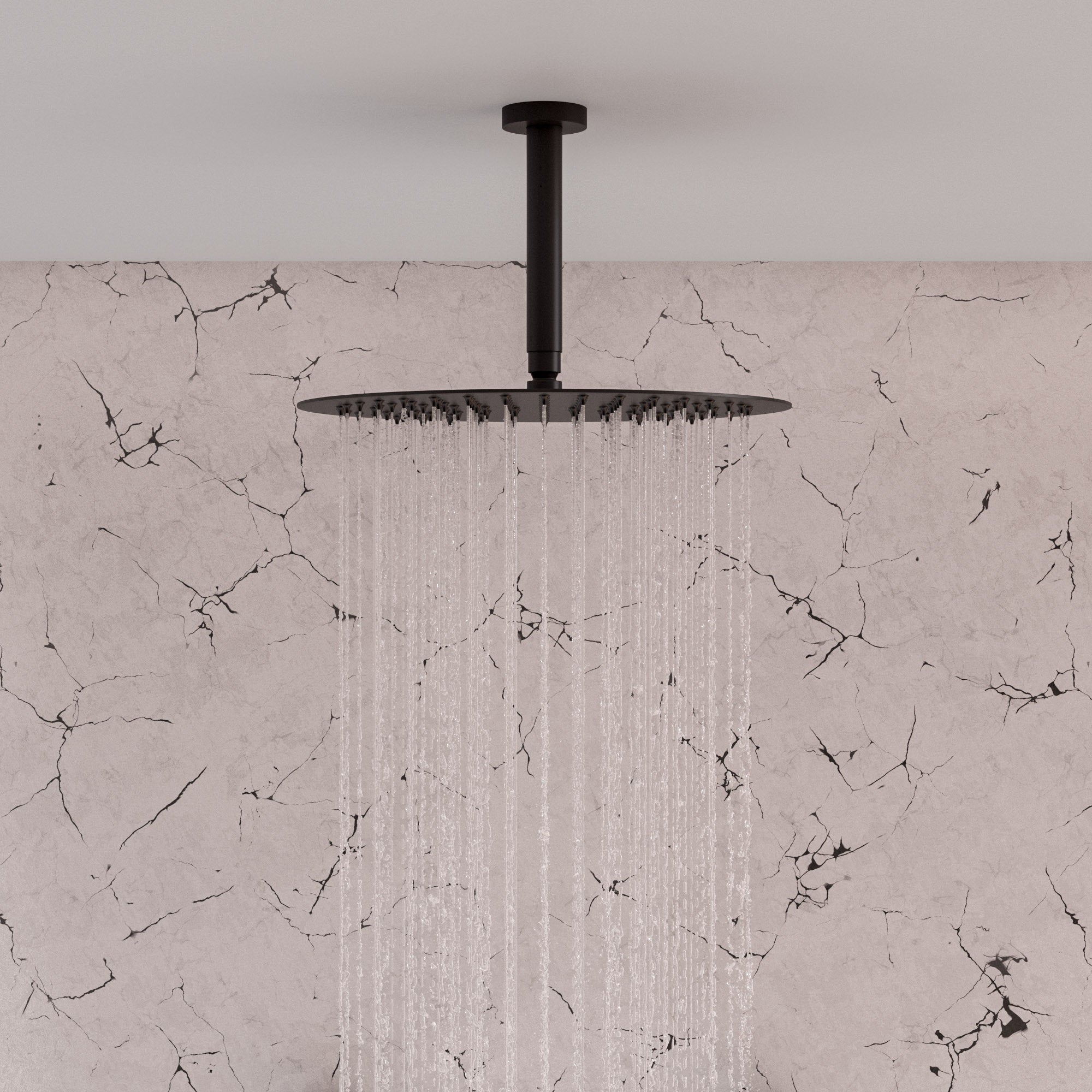 ALFI ABSA6R-BM Black Matte 6" Round Ceiling Shower Arm