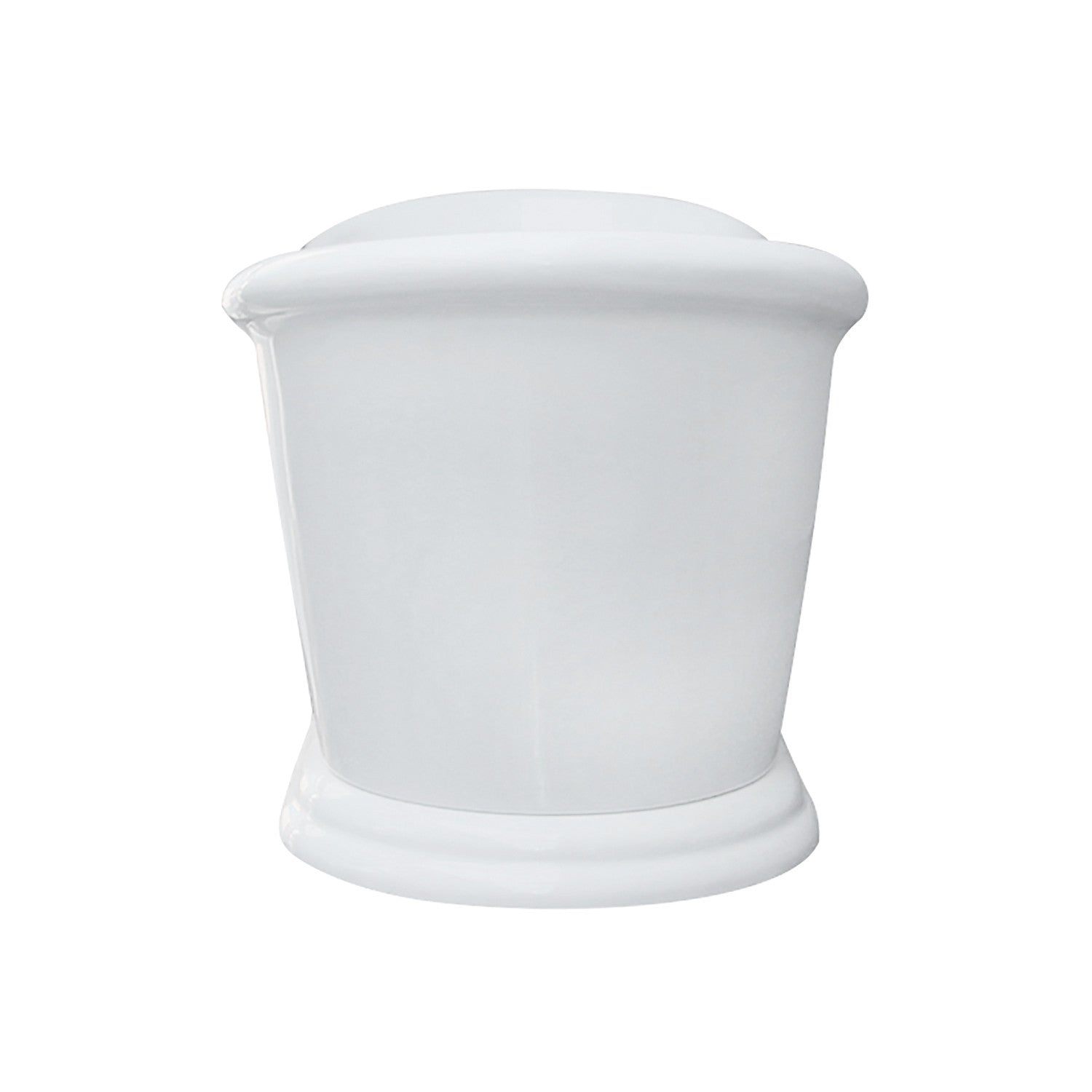 Aqua Eden VTSS672929 67" Acrylic Oval Single Slipper Pedestal Tub with Drain (No Faucet Drillings), Glossy White