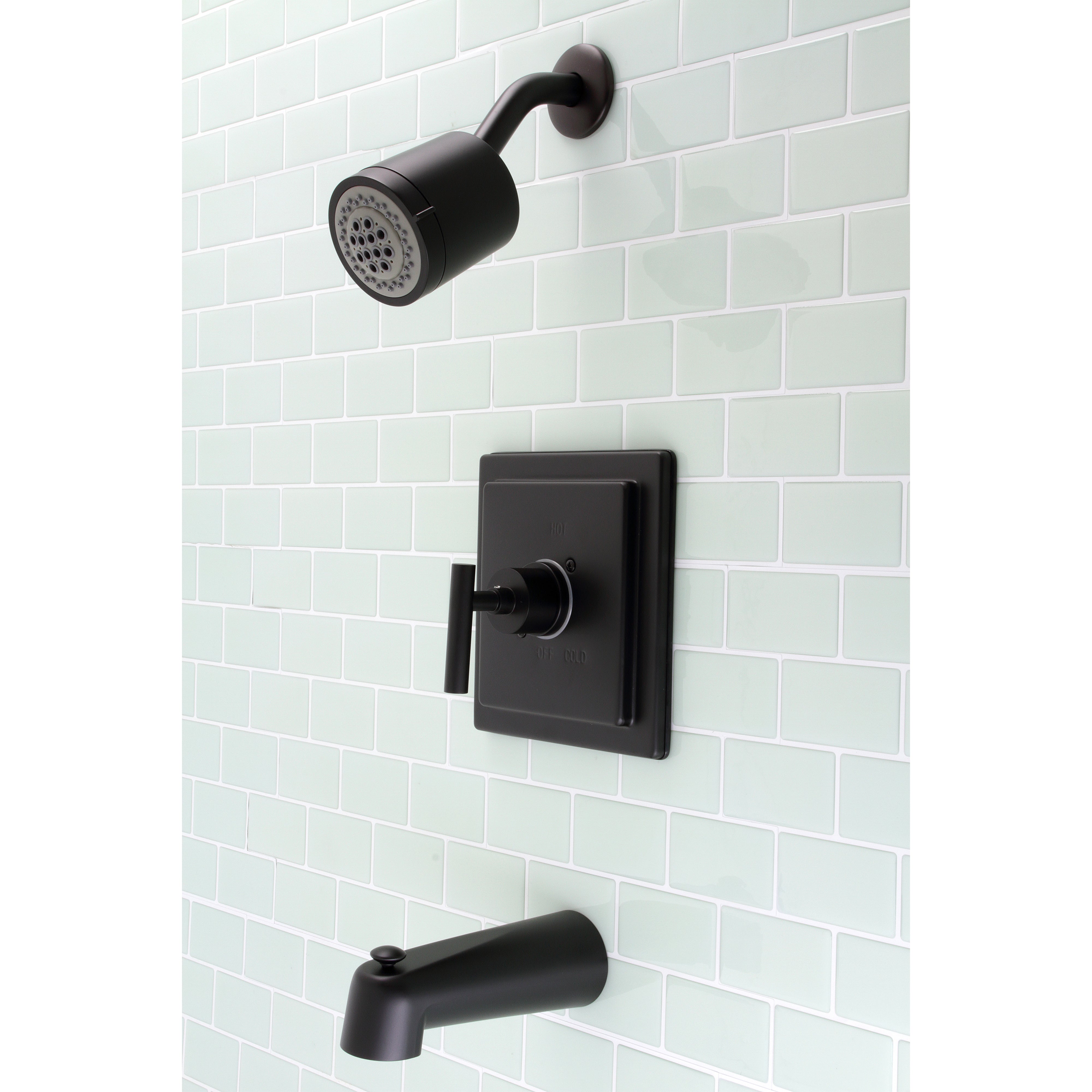 Kingston Brass KB4650CML Manhattan Single-Handle Pressure Balanced Tub and Shower Faucet, Matte Black