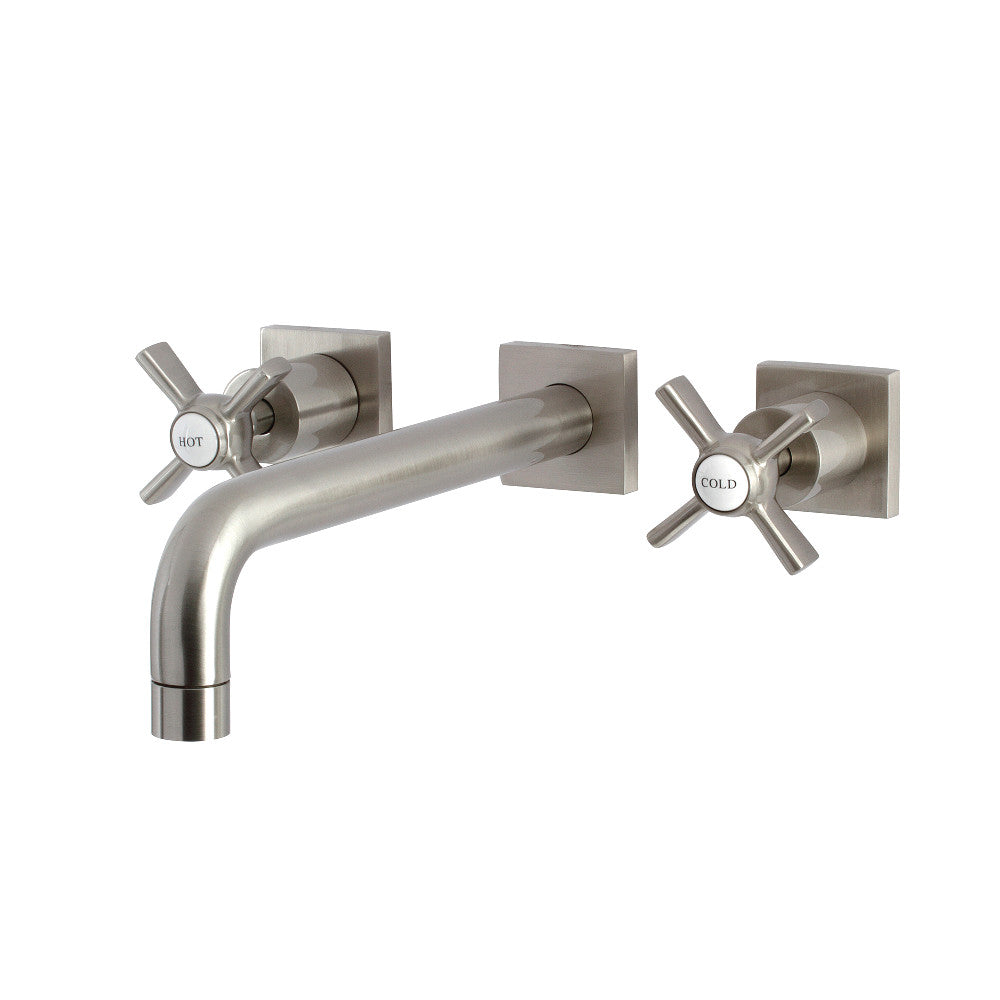 Kingston Brass KS6028ZX Millennium Two-Handle Wall Mount Roman Tub Faucet, Brushed Nickel