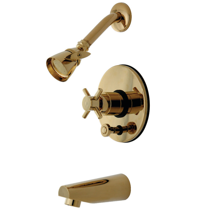 Kingston Brass KB86920DX Concord Single-Handle Pressure Balanced Tub and Shower Faucet, Polished Brass