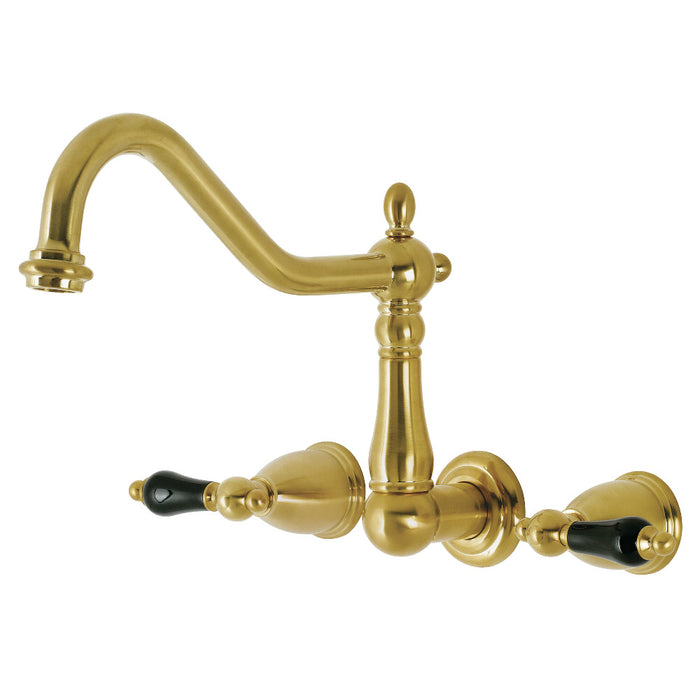 Kingston Brass KS1027PKL Duchess Two-Handle Wall Mount Roman Tub Faucet, Brushed Brass
