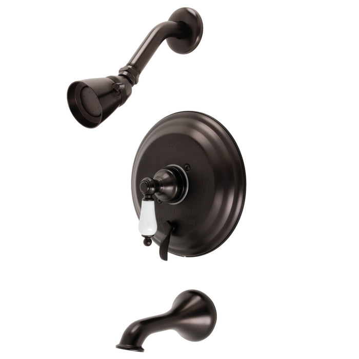 Kingston Brass KB36350PL Restoration Single-Handle Pressure Balanced Tub and Shower Faucet, Oil Rubbed Bronze