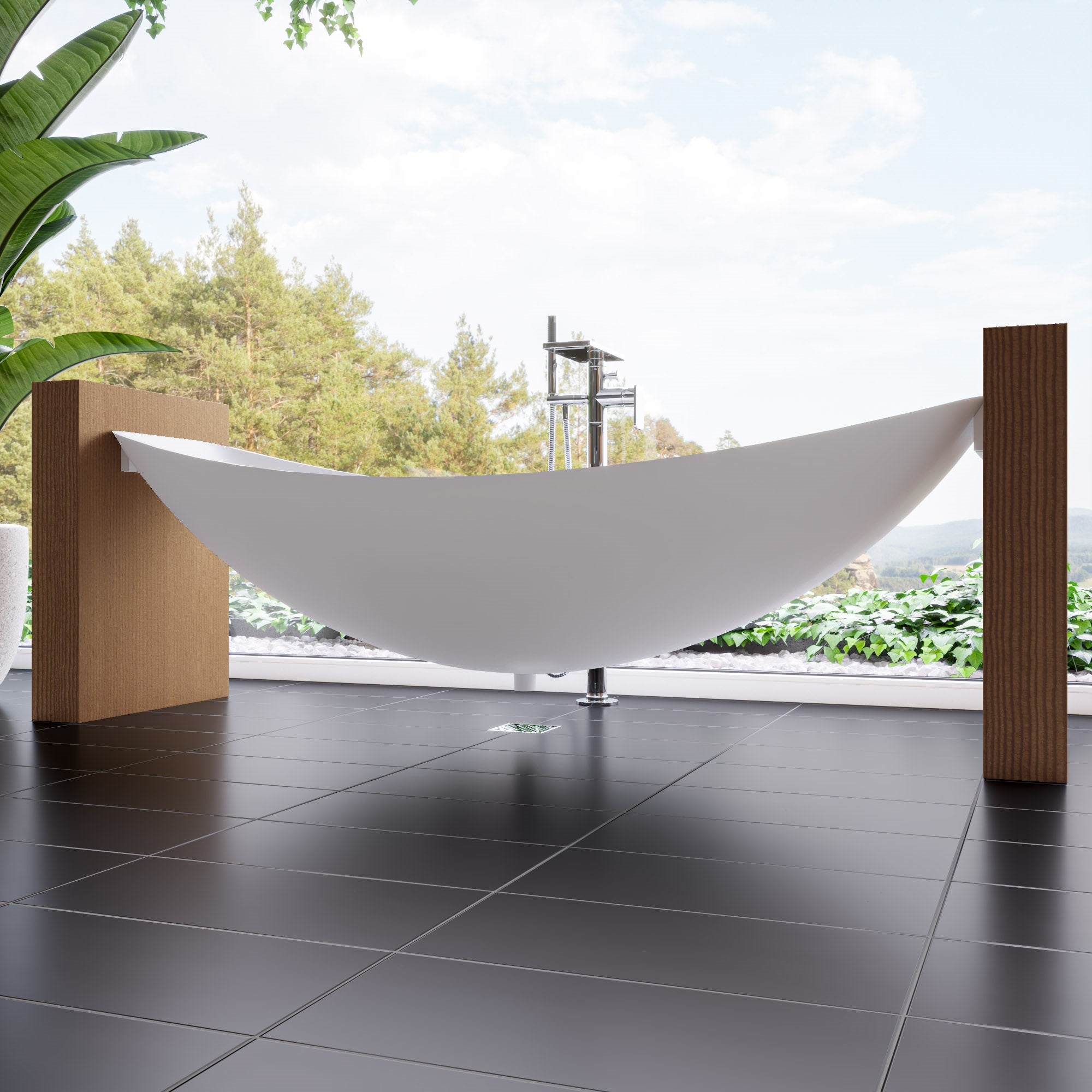 ALFI AB2875-PC Polished Chrome Free Standing Floor Mounted Bath Tub Filler