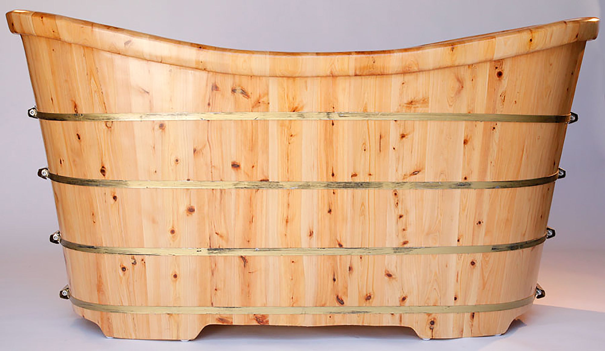 ALFI AB1105 63" Free Standing Cedar Wooden Bathtub