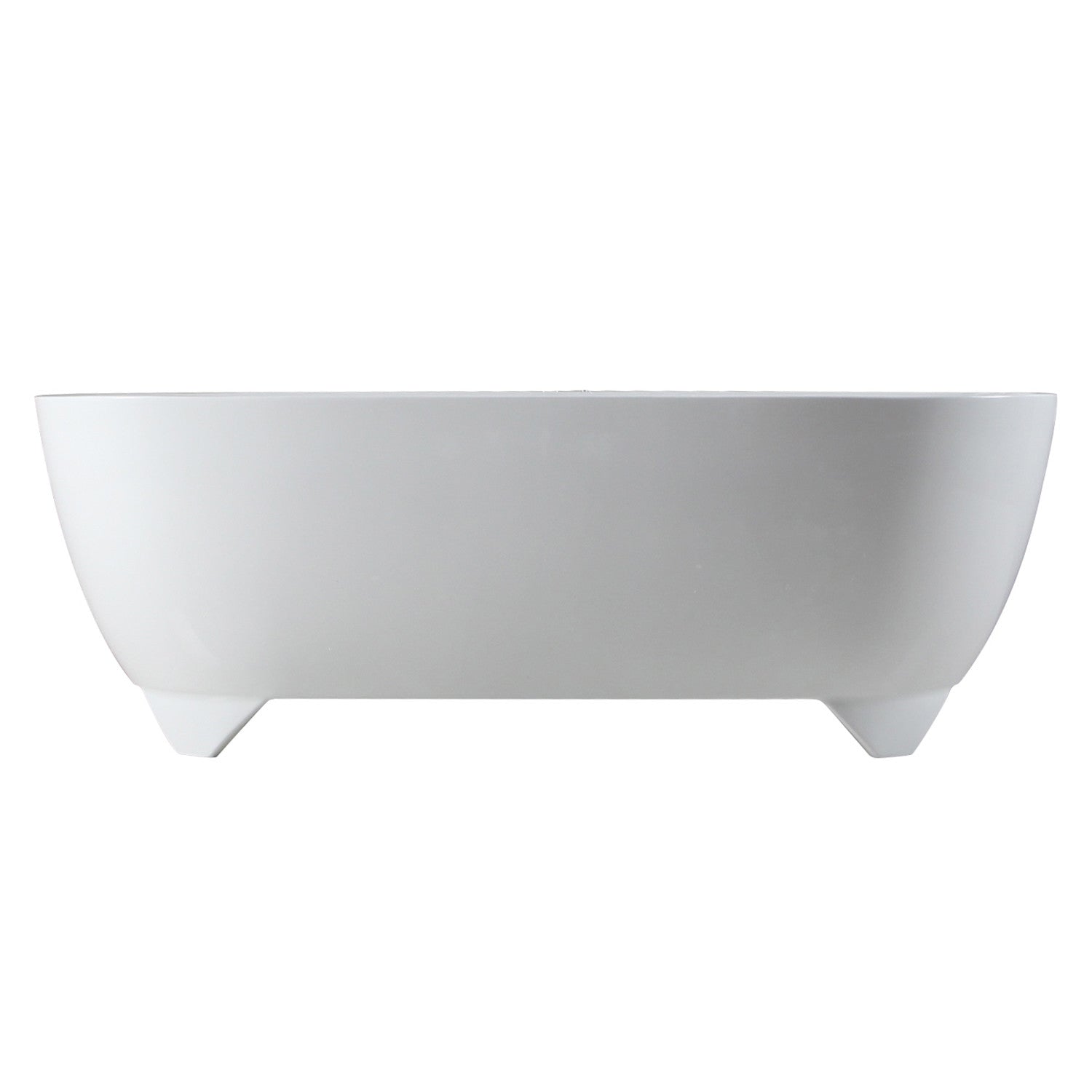 Kingston Brass VTDE673123S 67" Acrylic Oval Double Ended Freestanding Tub with Drain, Glossy White
