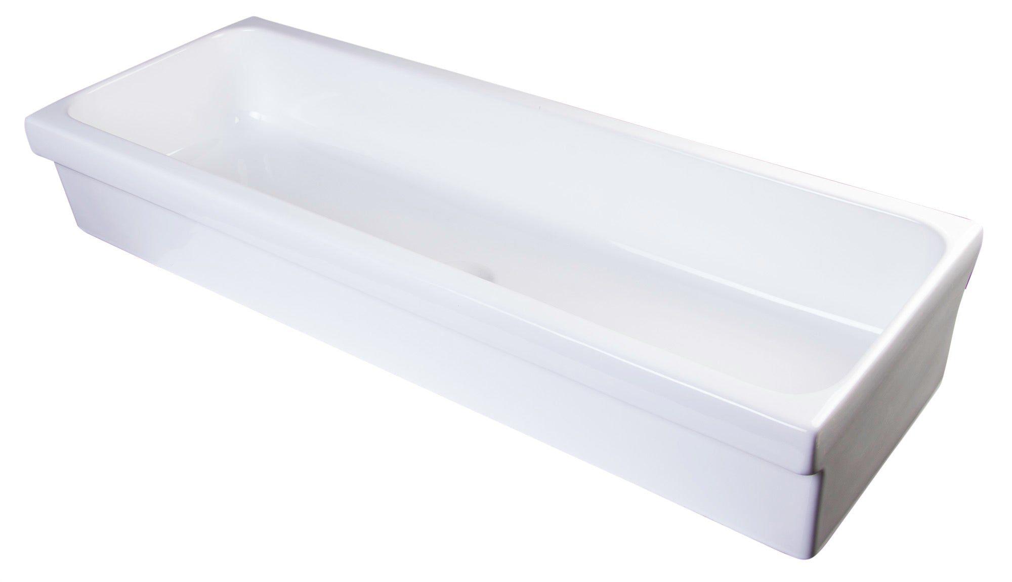 ALFI AB48TR  48" White Above Mount Fireclay Bath Trough Sink