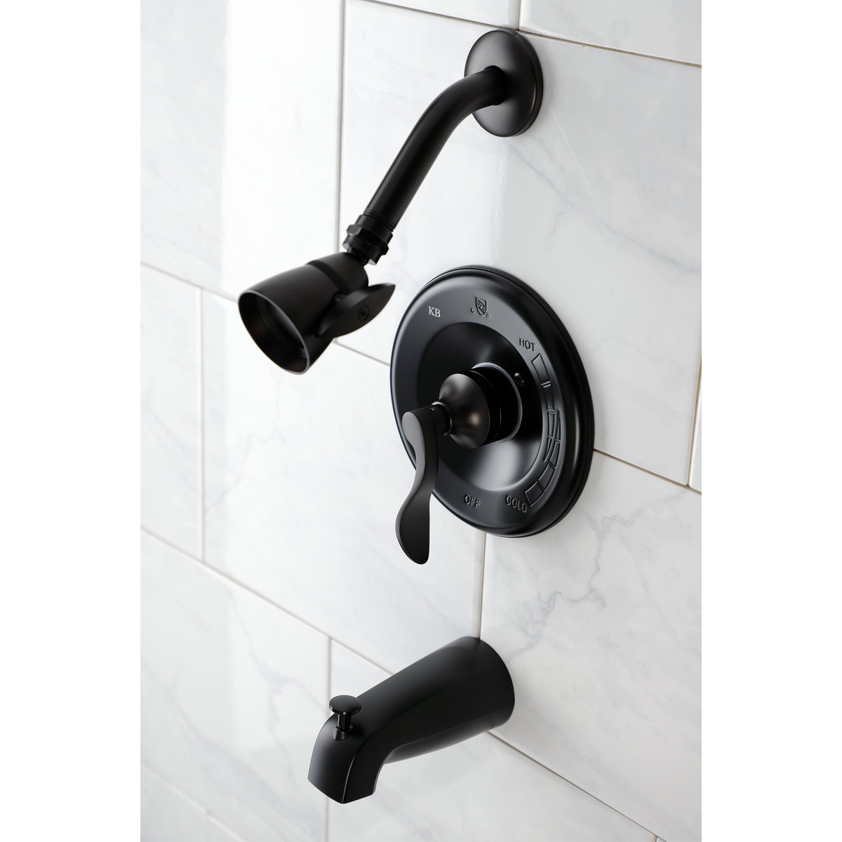 Kingston Brass KB8635DFL NuWave Single-Handle Pressure Balanced Tub and Shower Faucet, Oil Rubbed Bronze