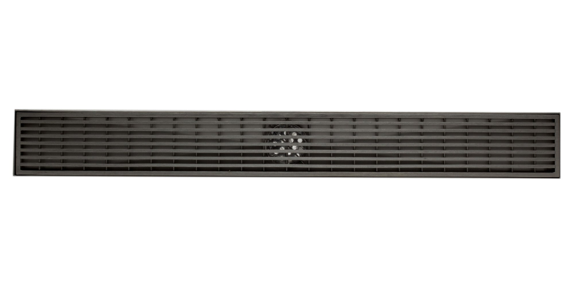 ALFI ABLD24D 24" Modern Stainless Steel Linear Shower Drain with Groove Lines