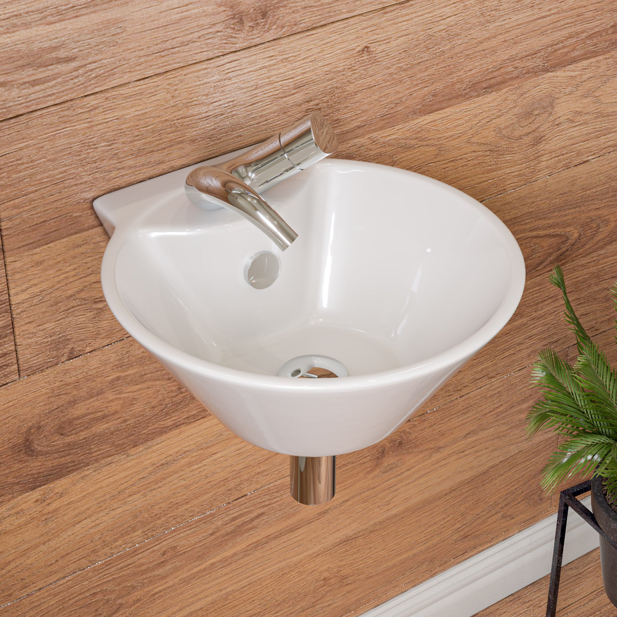 ALFI AB1572-PC Wave Polished Chrome Single Lever Bathroom Faucet
