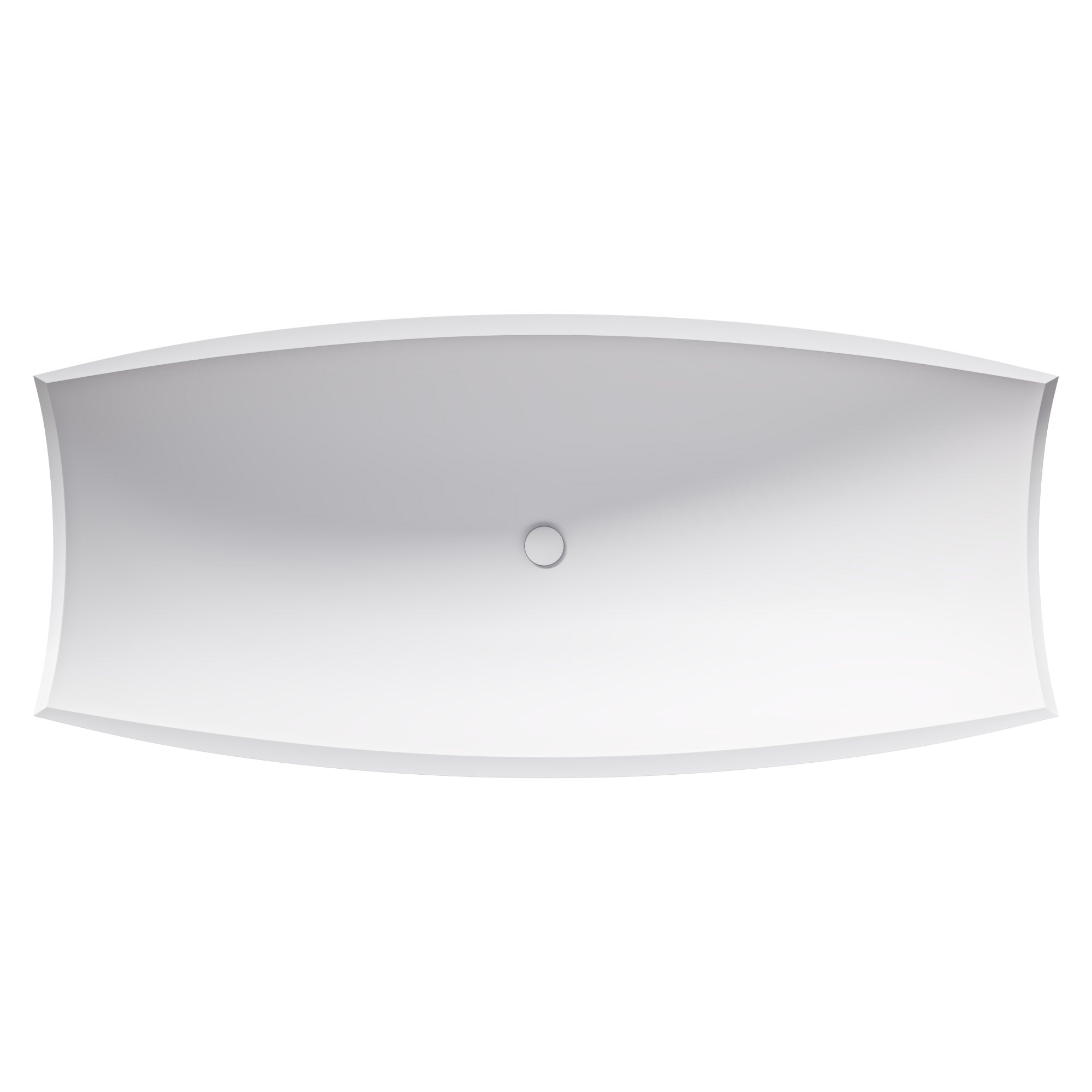 ALFI AB9992 White Matte 71" Solid Surface Resin Free Standing Hammock Style Bathtub