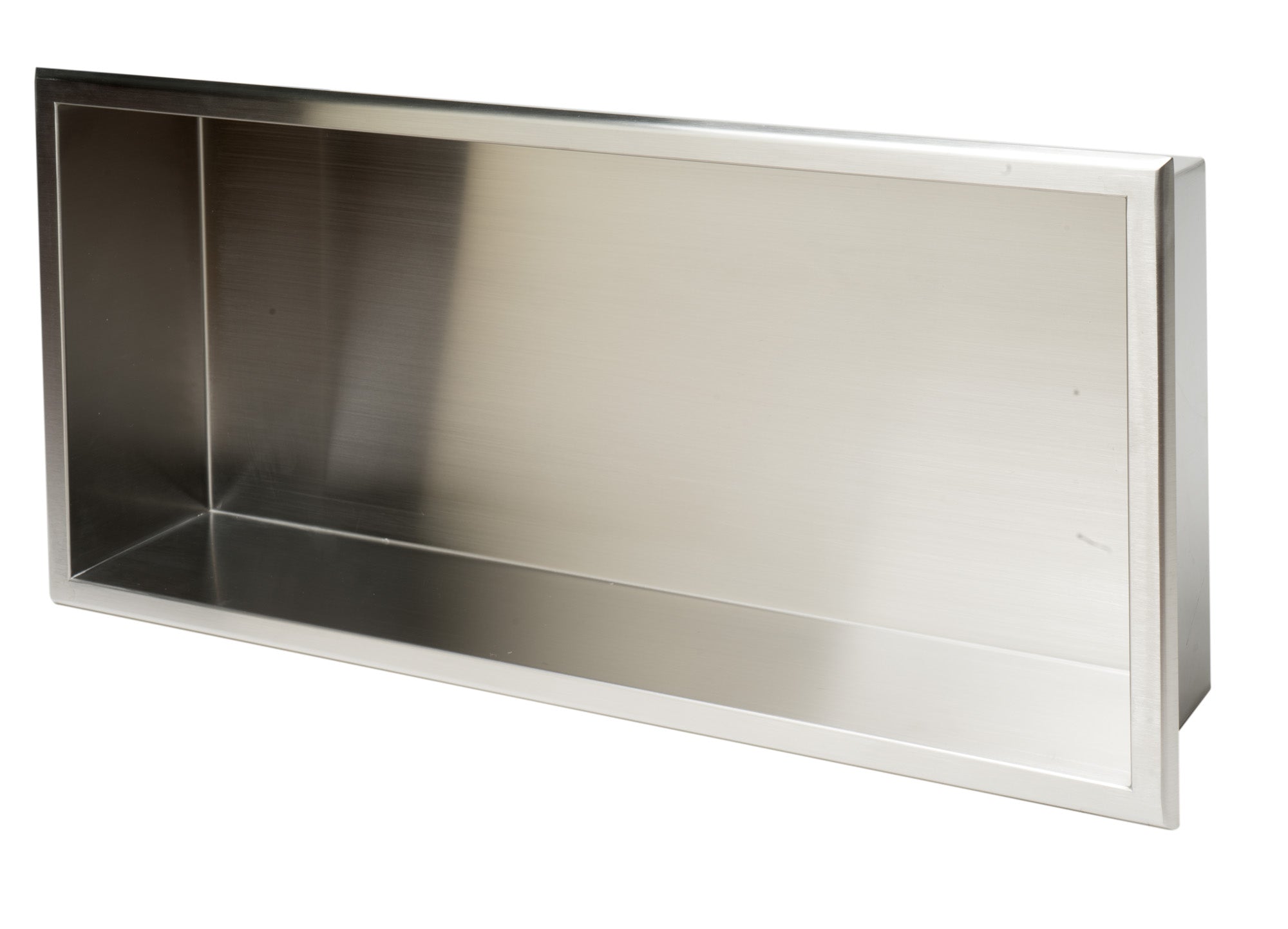 ALFI ABN2412-BSS 24 x 12 Brushed Stainless Steel Horizontal Single Shelf Bath Shower Niche