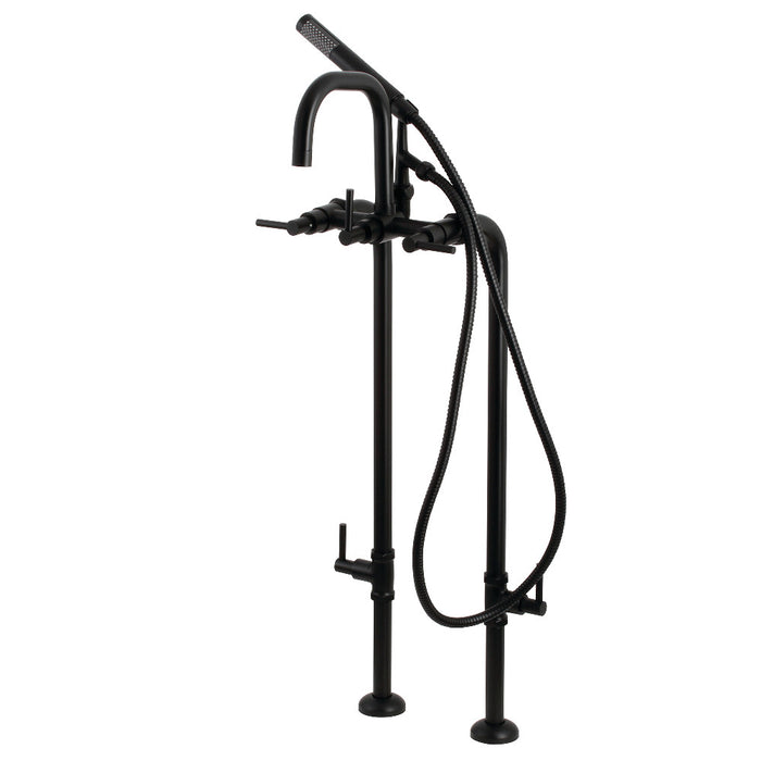 Aqua Vintage CCK8400DL Concord Freestanding Tub Faucet with Supply Line, Stop Valve, Matte Black