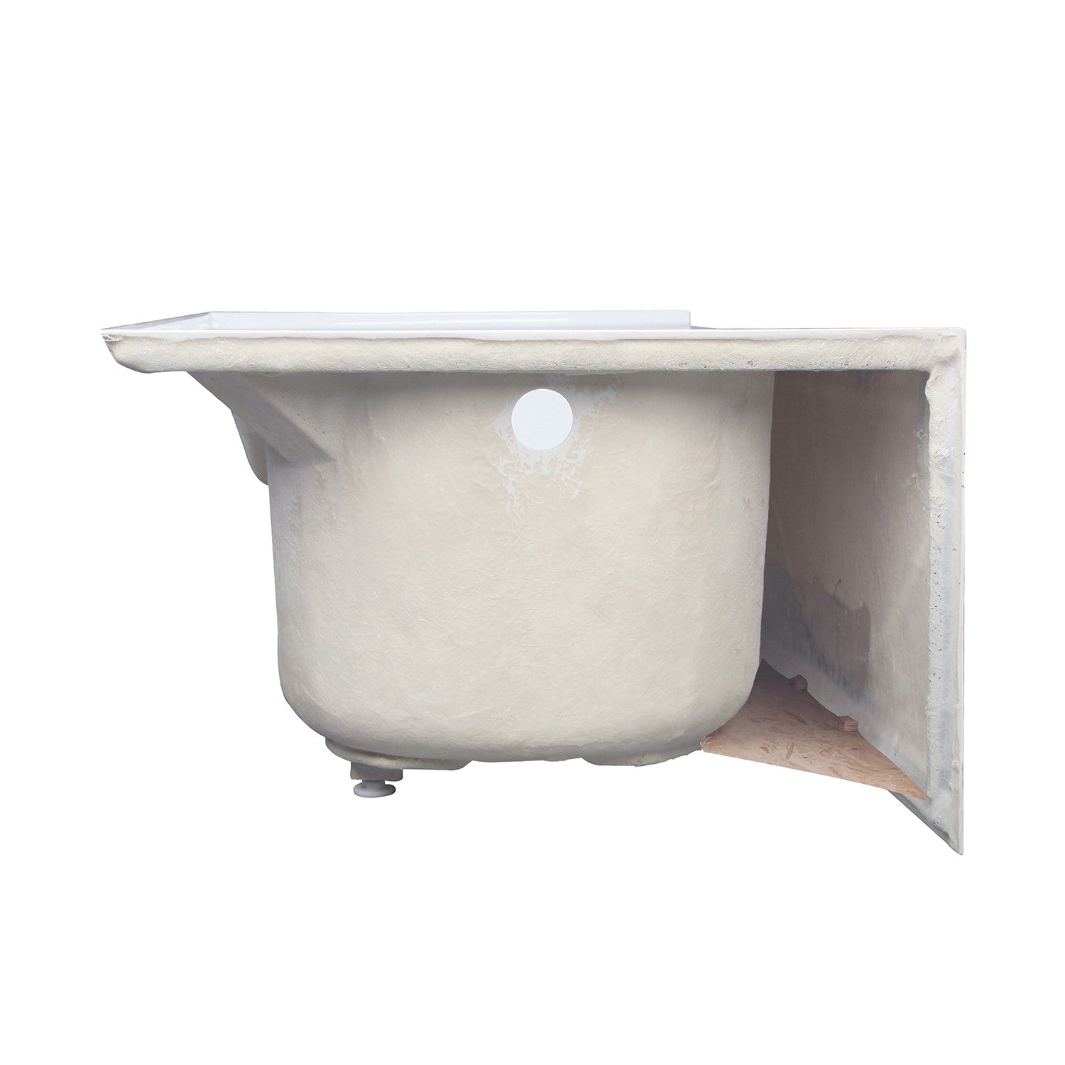 Aqua Eden VTAP603216L 60" Acrylic Rectangular 3-Wall Alcove Tub with Anti Skid and Left Hand Drain Hole, Glossy White