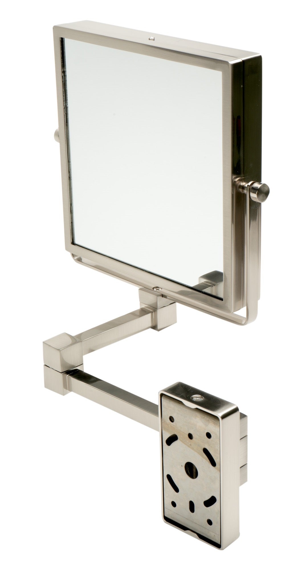 ALFI ABM8WS-BN 8"  Square Wall Mounted 5x Magnify Cosmetic Mirror