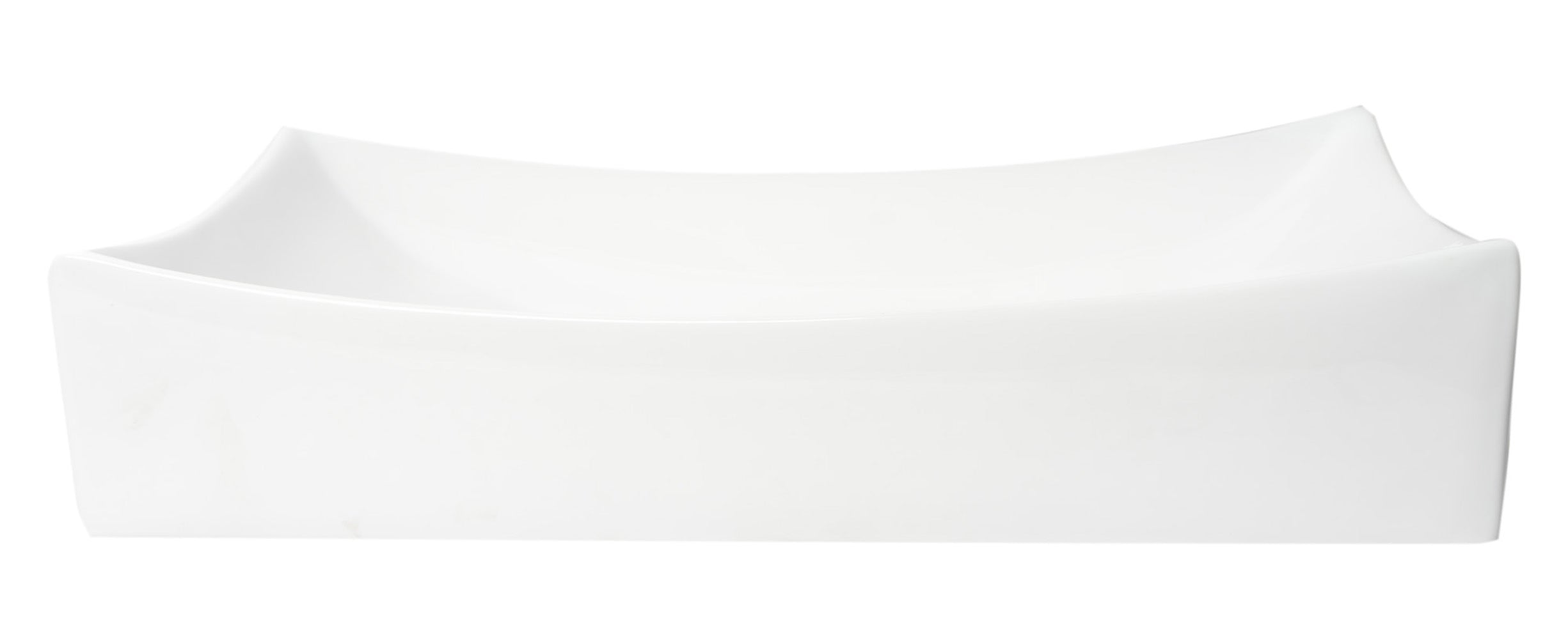ALFI ABC904 White 26" Fancy Rectangular Above Mount Ceramic Sink