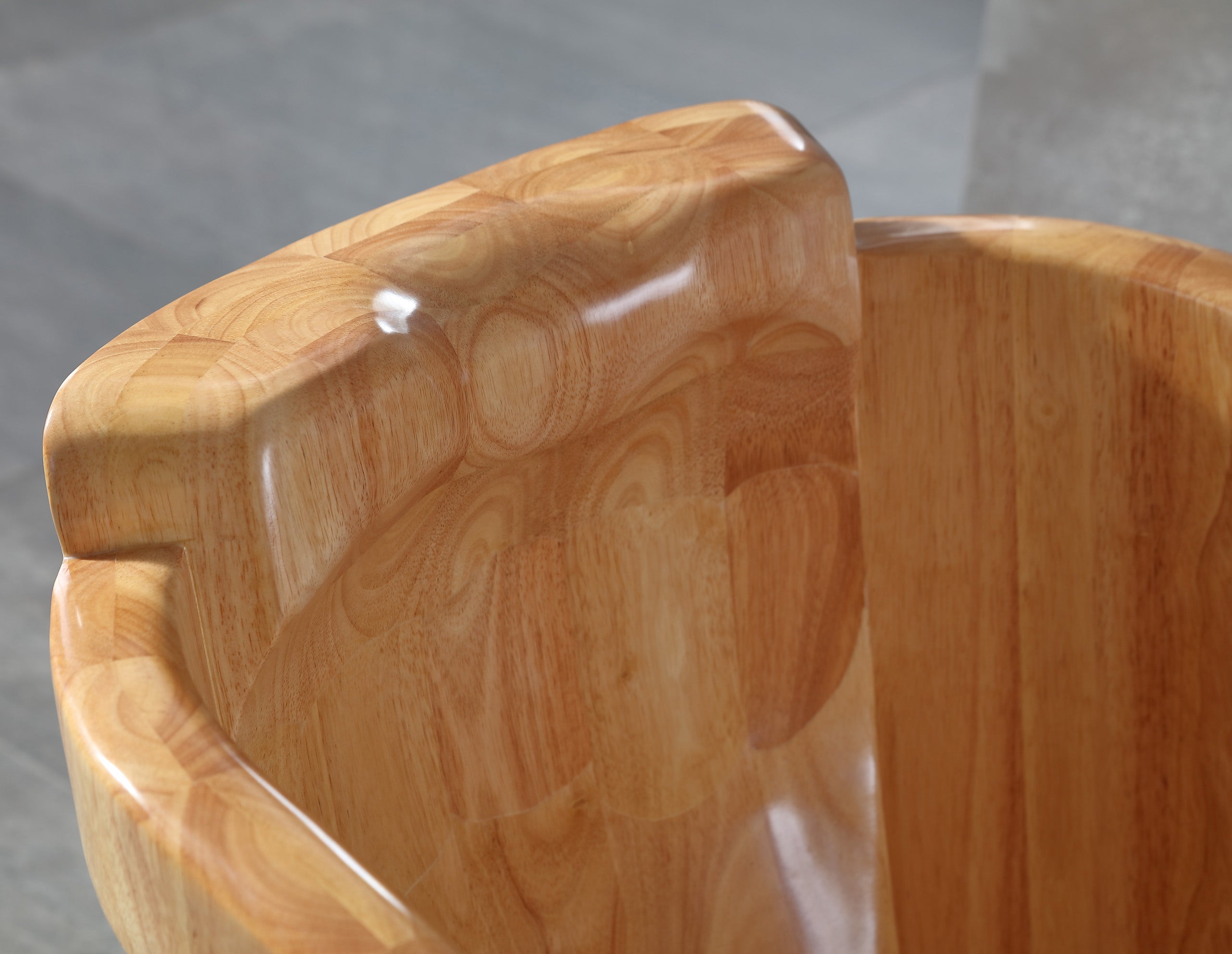 ALFI AB1187 57" Free Standing Rubber Wooden Soaking Bathtub with Headrest