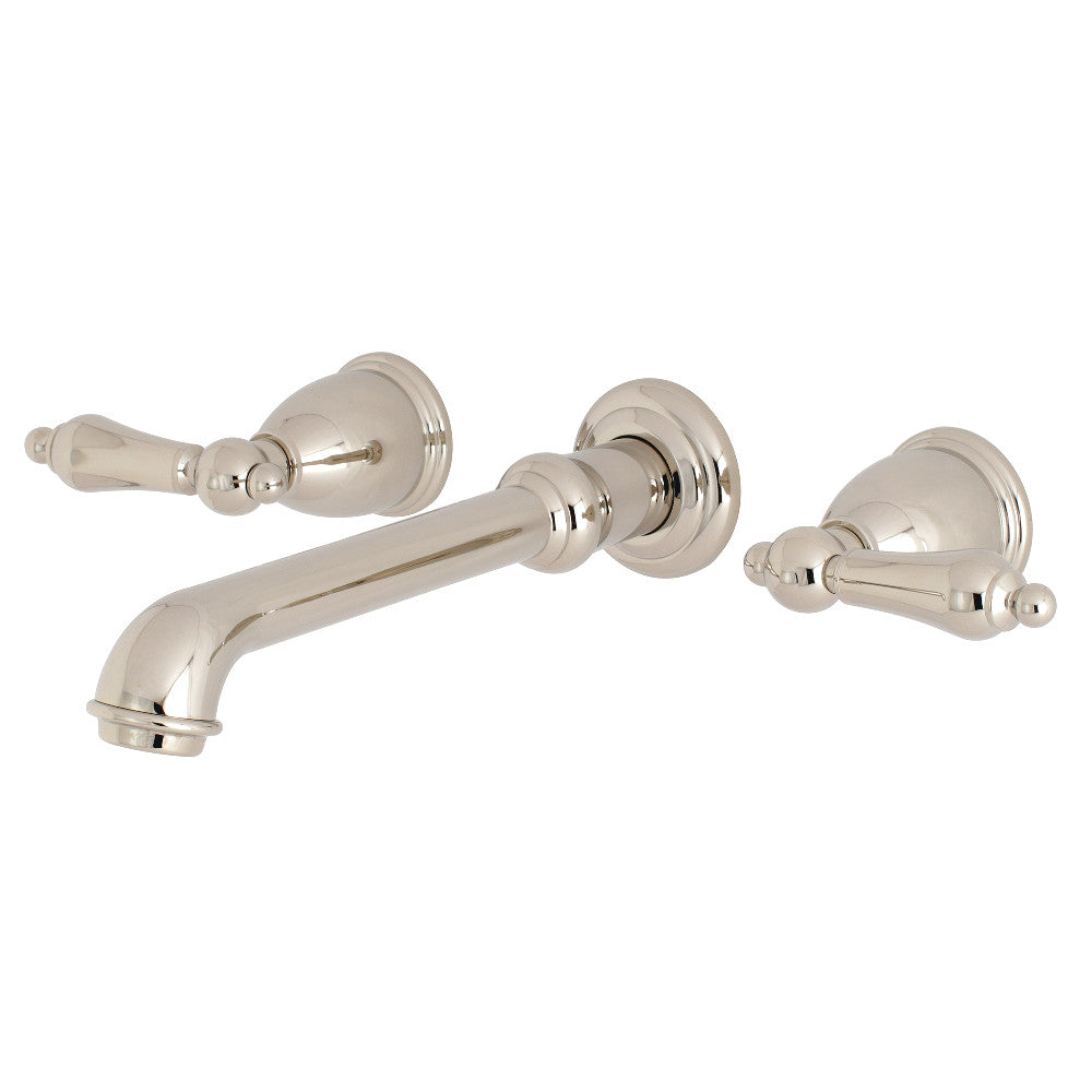 Kingston Brass KS7026AL English Country Two-Handle Wall Mount Roman Tub Faucet, Polished Nickel