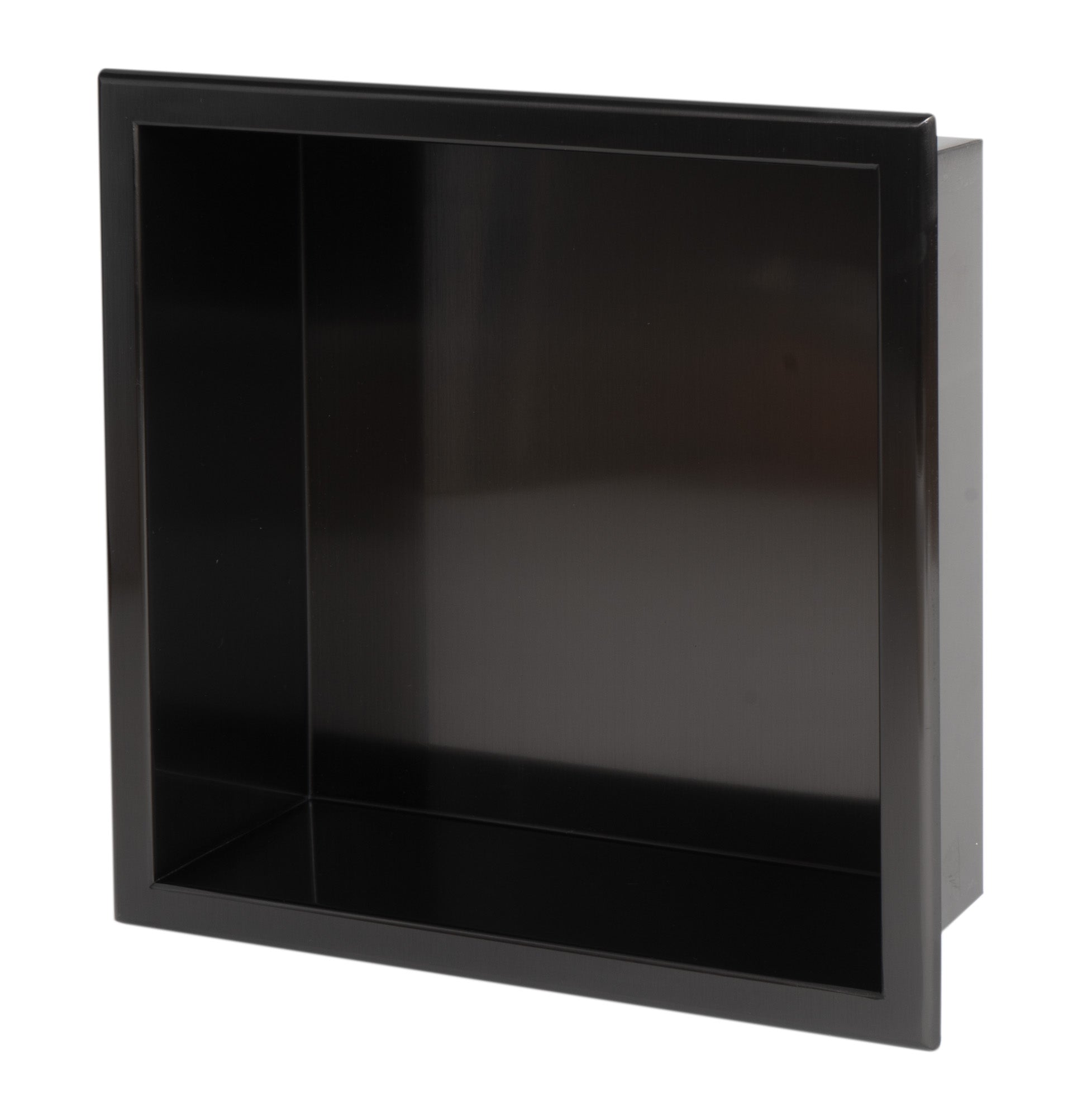 ALFI ABNP1212-BB 12" x 12" Brushed Black PVD Stainless Steel Square Single Shelf Shower Niche