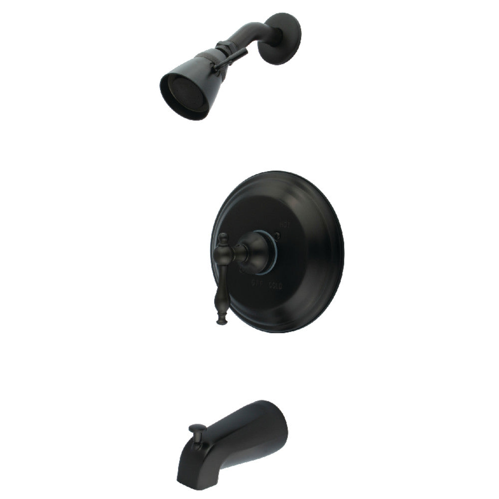 Kingston Brass KB2635NL Milano Single-Handle Pressure Balanced Tub and Shower Faucet, Oil Rubbed Bronze
