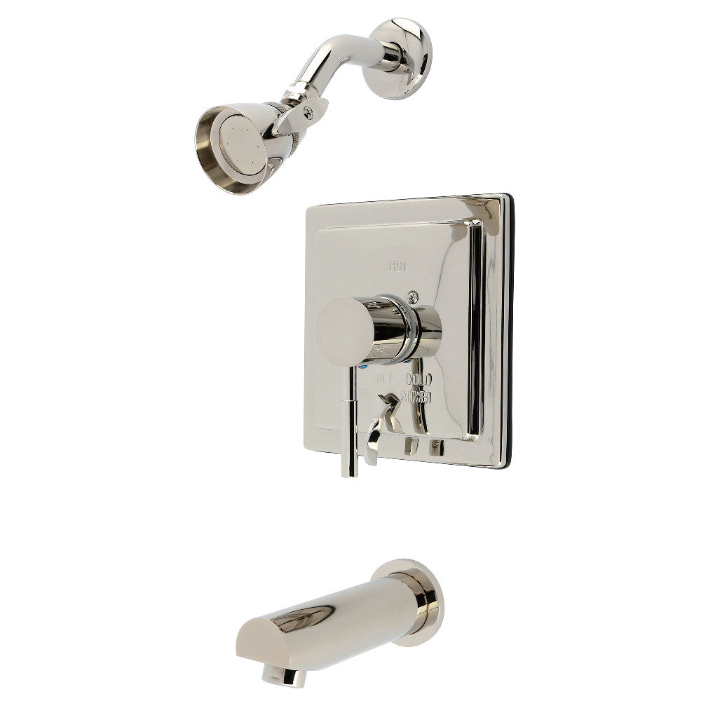 Kingston Brass KB86560DL Concord Single-Handle Pressure Balanced Tub and Shower Faucet, Polished Nickel