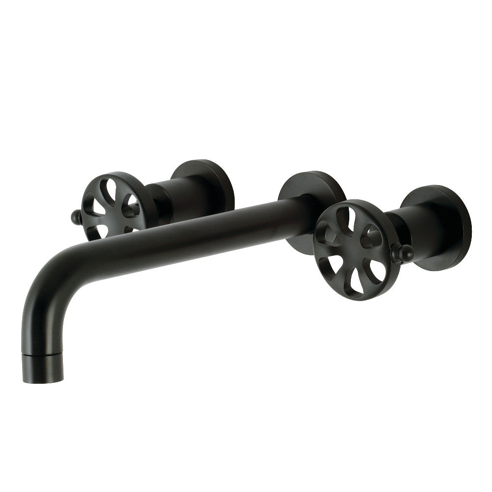 Kingston Brass KS8020RX Belknap Two-Handle Wall Mount Roman Tub Faucet, Matte Black