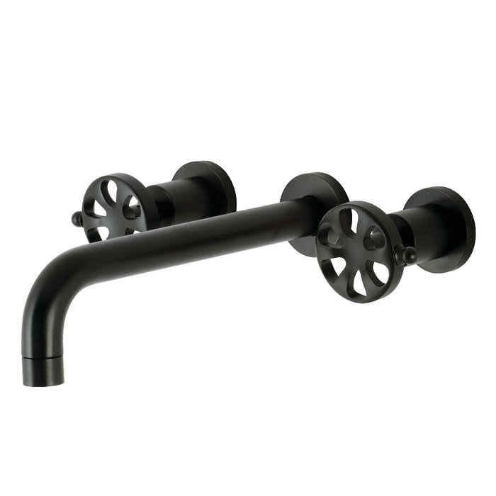 Kingston Brass KS8020RX Belknap Two-Handle Wall Mount Roman Tub Faucet, Matte Black