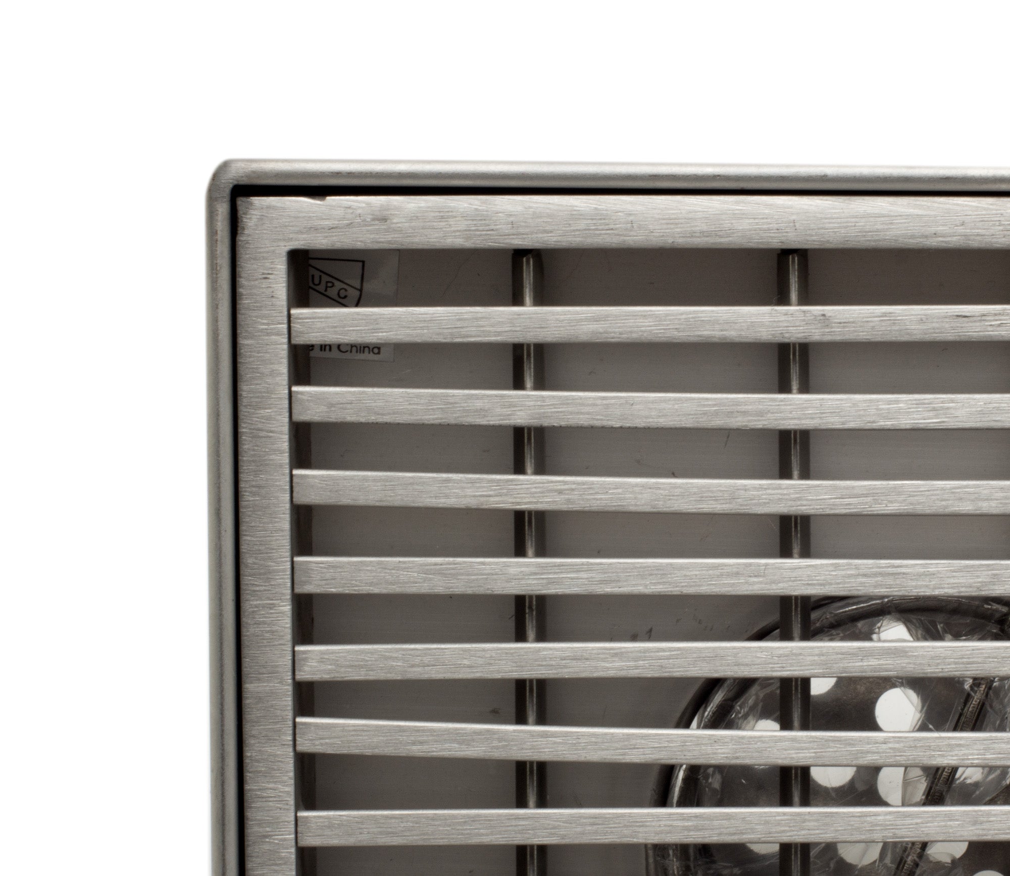 ALFI ABSD55D 5" x 5" Square Stainless Steel Shower Drain with Groove Lines