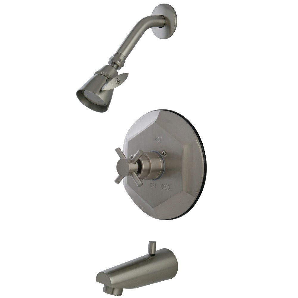 Kingston Brass KB4638DX Concord Single-Handle Pressure Balanced Tub and Shower Faucet, Brushed Nickel