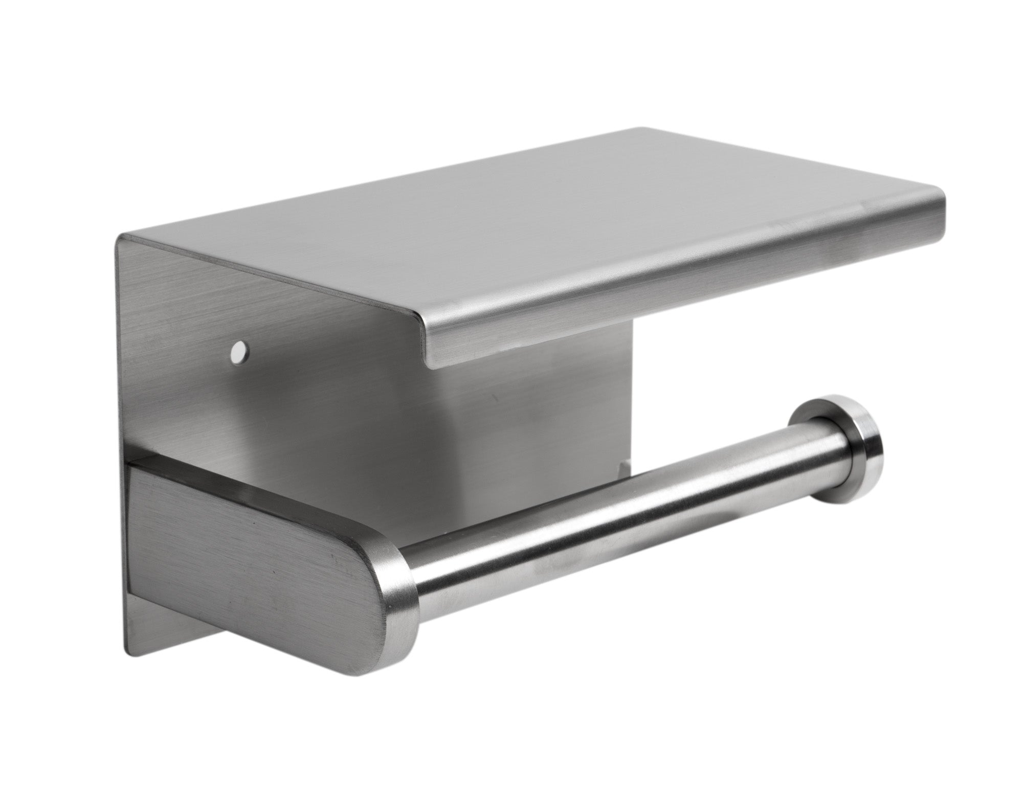 ALFI ABTP66-BSS Brushed Stainless Steel Toilet Paper Holder with Shelf