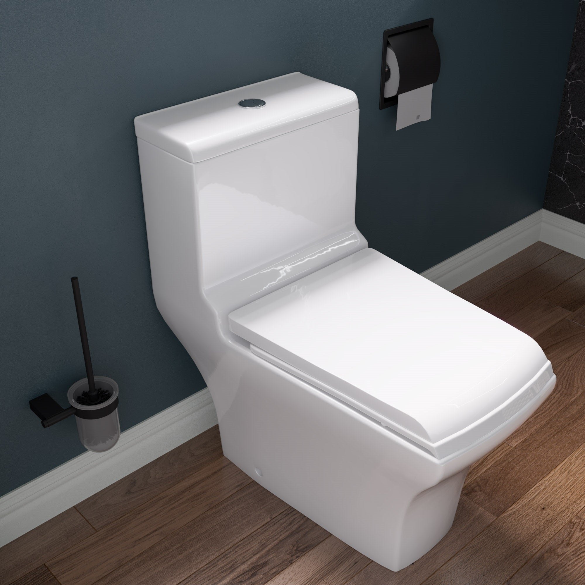 EAGO TB356 DUAL FLUSH ONE PIECE  HIGH EFFICIENCY LOW FLUSH CERAMIC TOILET