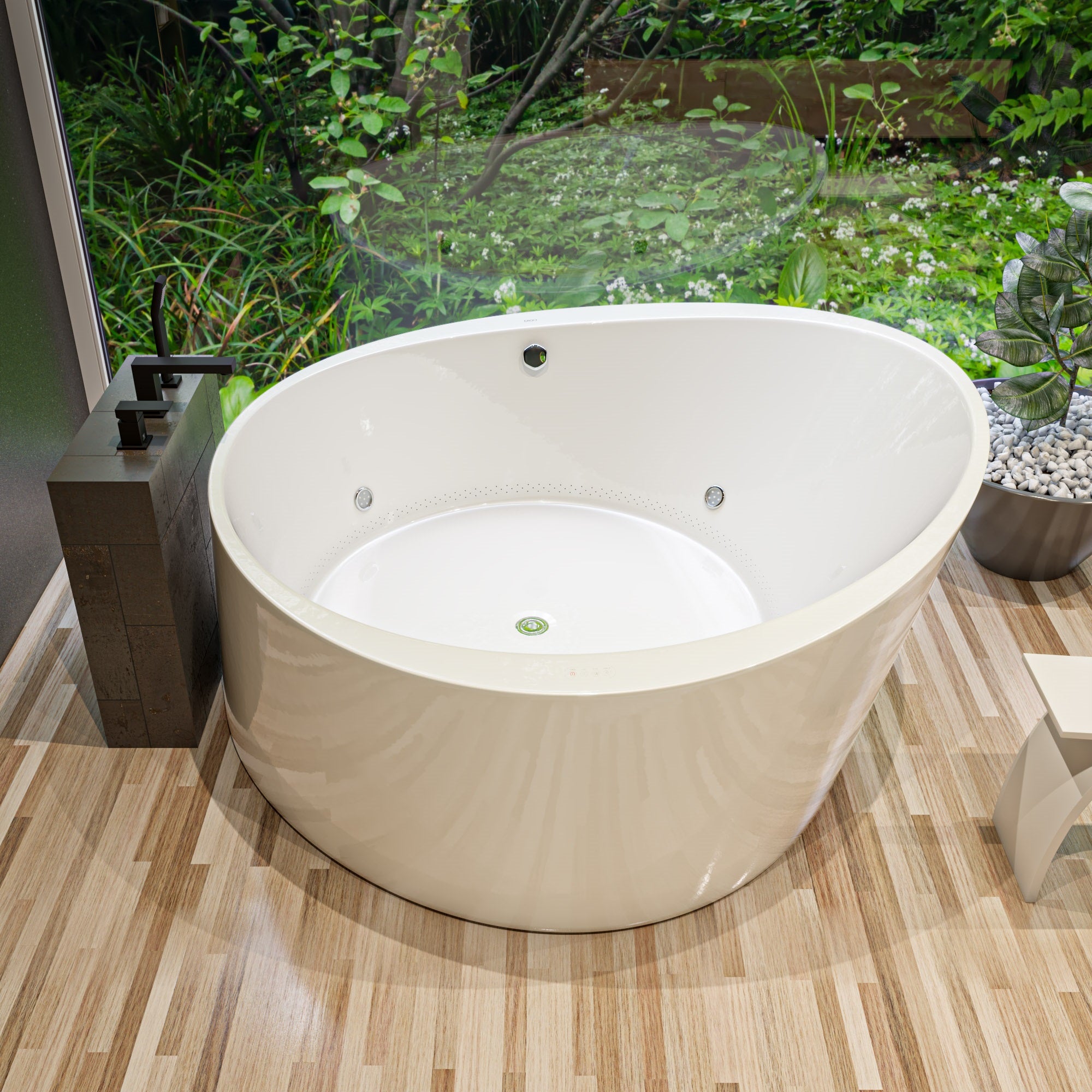 ALFI AB2322-BM Black Matte 3 Hole Deck Mounted Tub Filler with Hand Held