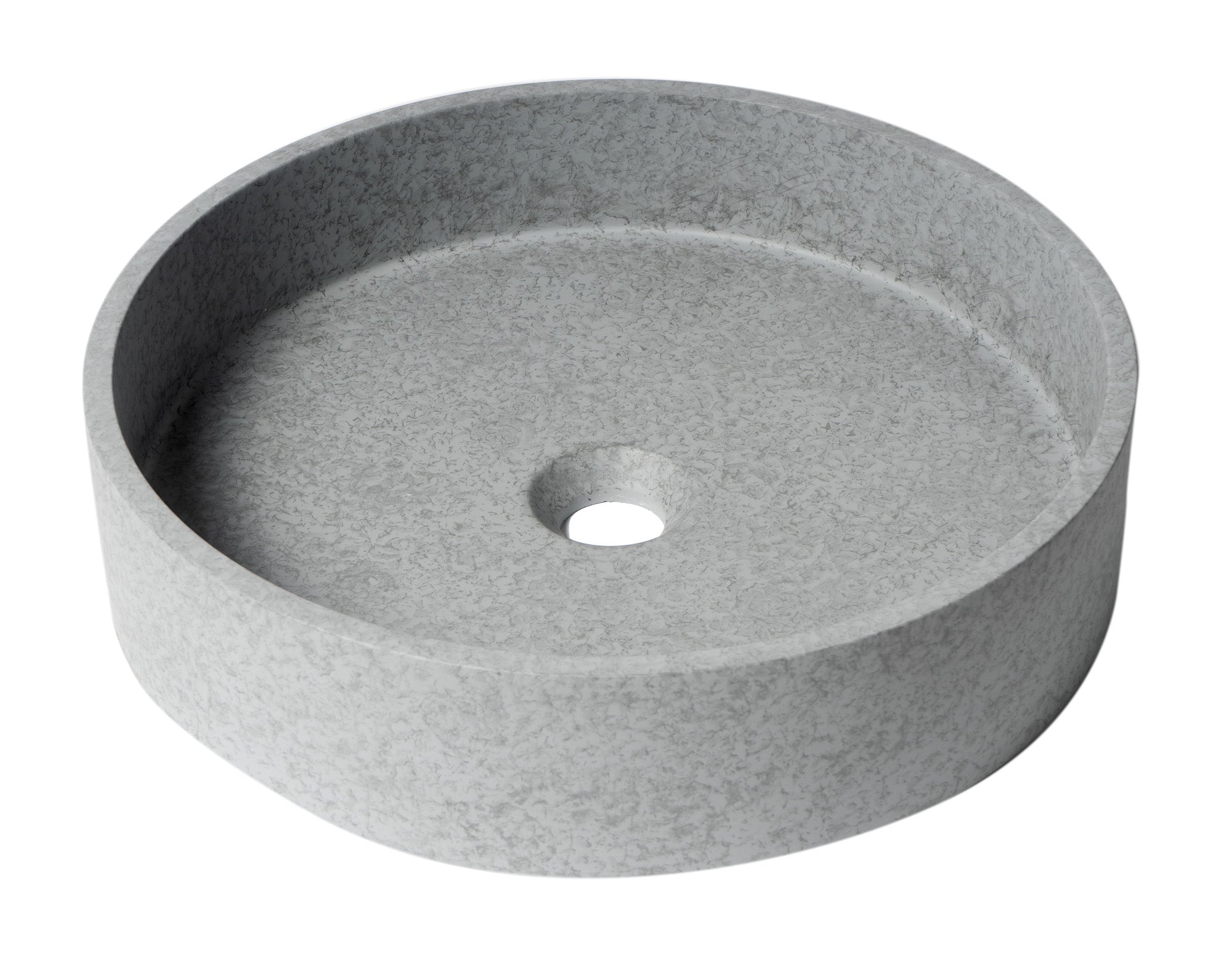 ALFI ABCO17R 17" Round Solid Concrete Gray Matte Above Mount Bathroom Sink