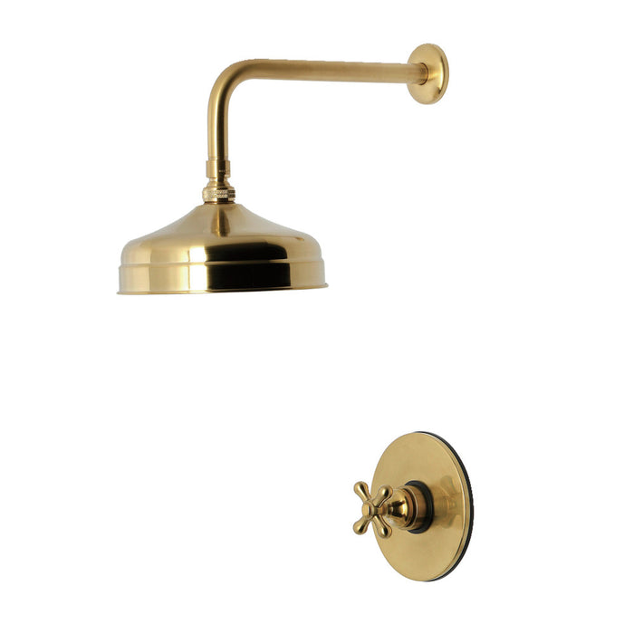 Kingston Brass KB6337AXSO Restoration Single-Handle Pressure Balanced Shower Faucet, Brushed Brass