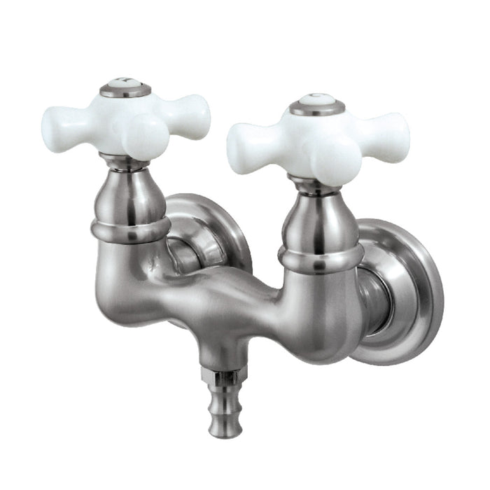 Kingston Brass CC39T8 Vintage 3-3/8-Inch Wall Mount Tub Faucet, Brushed Nickel