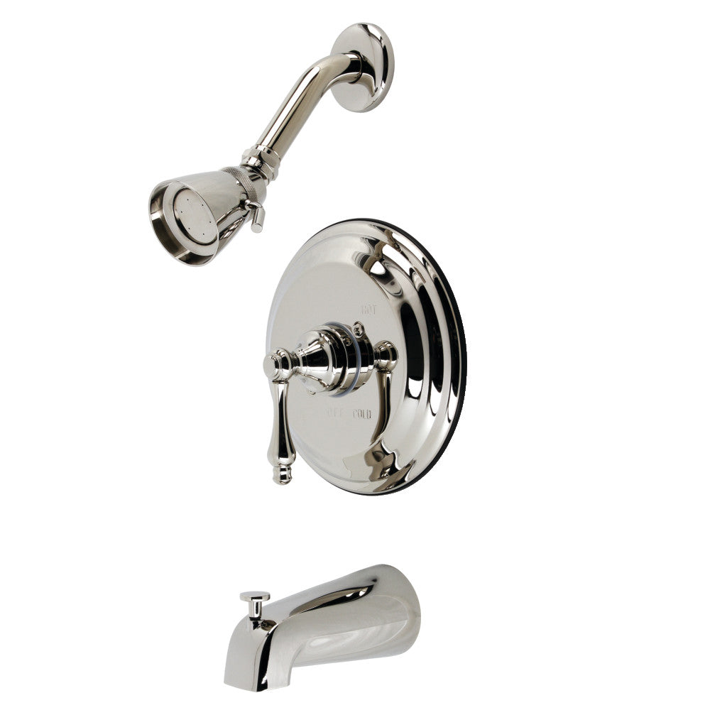 Kingston Brass KB3636AL Restoration Single-Handle Pressure Balanced Tub and Shower Faucet, Polished Nickel