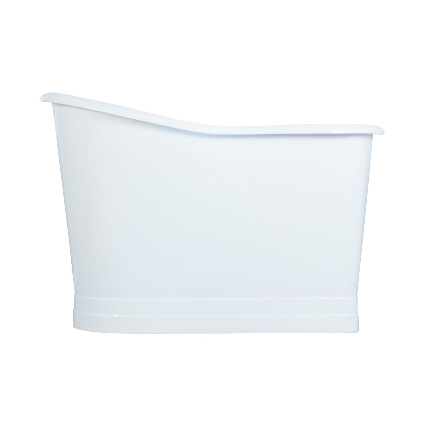 Kingston Brass VCTND513029 51" Cast Iron D-Shaped Single Slipper Pedestal Tub (No Faucet Drillings), White
