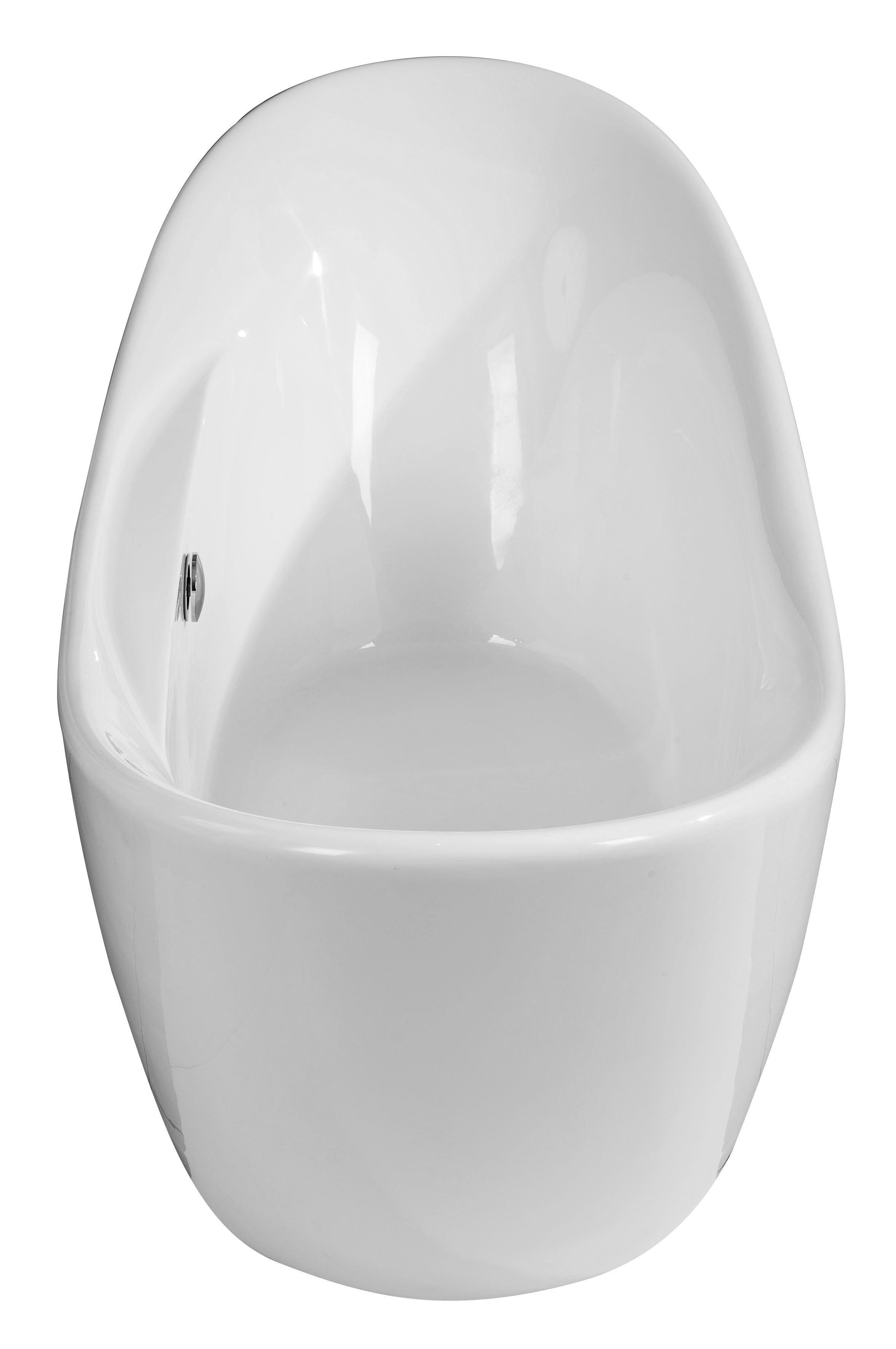 ALFI AB8803 68 inch White Oval Acrylic Free Standing Soaking Bathtub