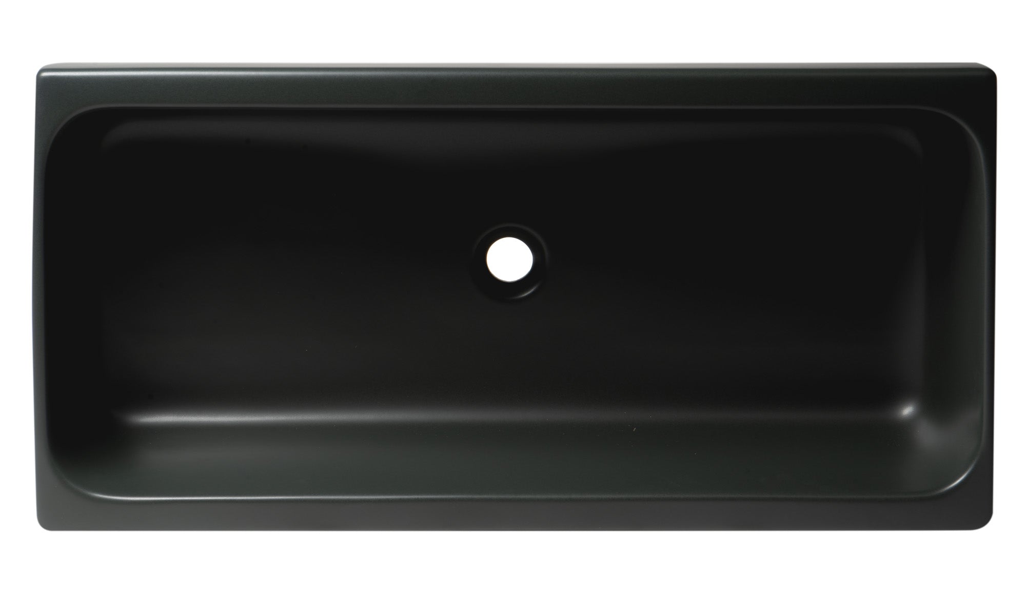 ALFI AB36TRBM 36" Black Matte Above Mount Fireclay Bathroom Trough Sink