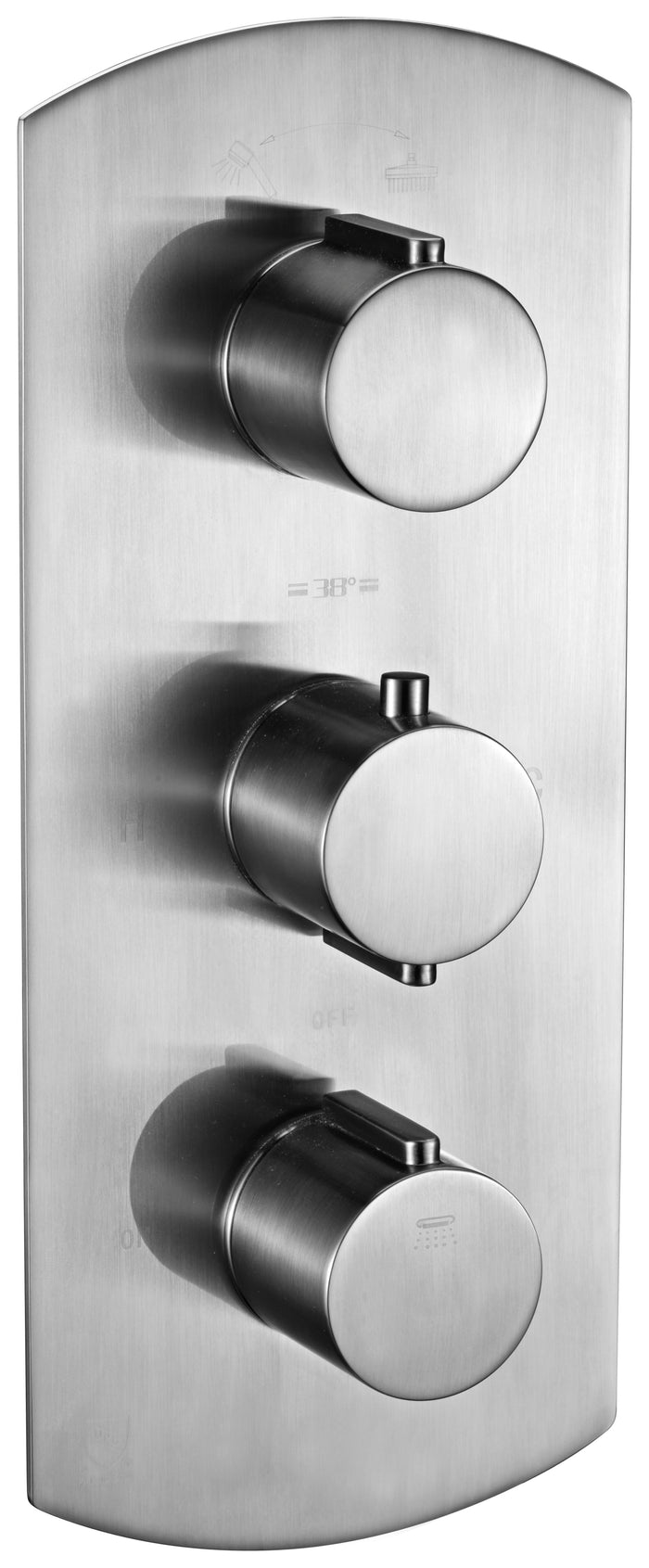 ALFI AB3901-BN Brushed Nickel Round 2 Way Thermostatic Shower Mixer