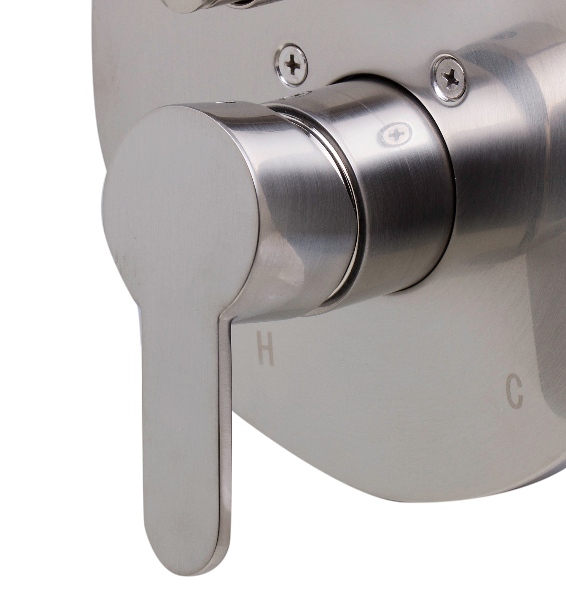 ALFI AB3101-BN Brushed Nickel Shower Valve Mixer with Rounded Lever Handle and Diverter