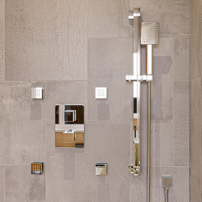 ALFI AB2287-PC Polished Chrome 3 Way Thermostatic Shower Set with Body Sprays