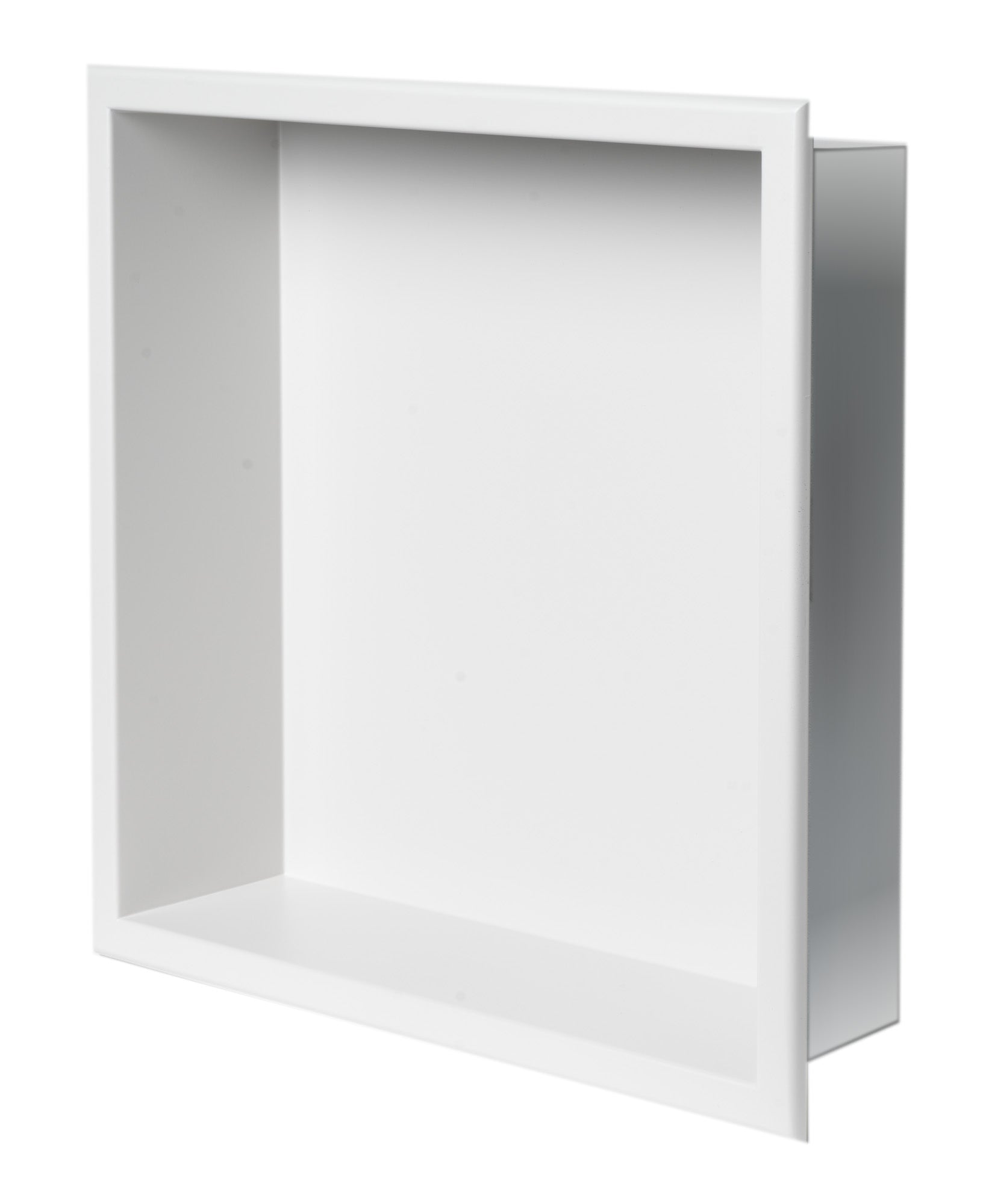 ALFI ABNC1616-W 16" x 16" White Matte Stainless Steel Square Single Shelf Bath Shower Niche