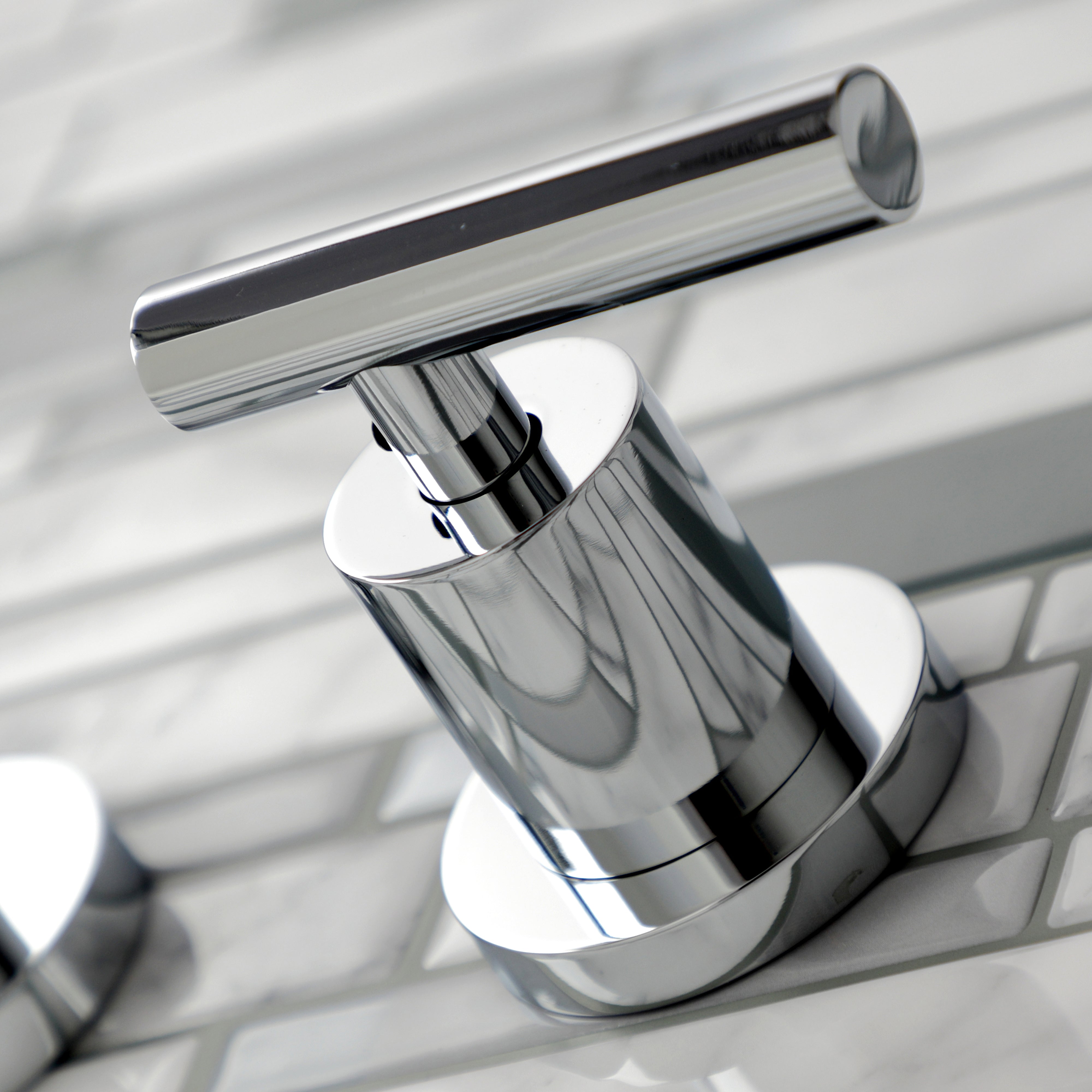 Kingston Brass KS8021CML Manhattan Two-Handle Wall Mount Roman Tub Faucet, Polished Chrome