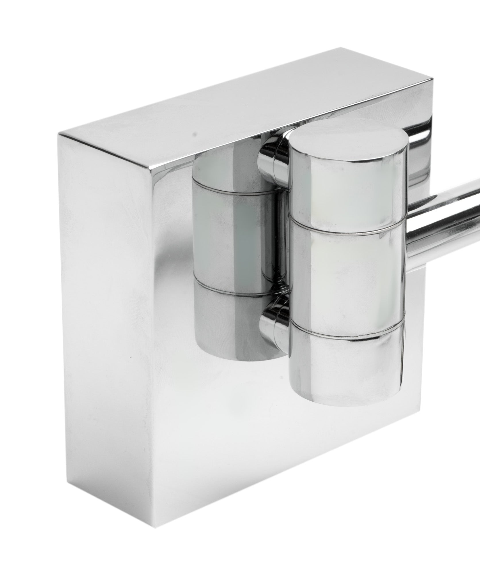 ALFI ABM8WLED-PC Polished Chrome Wall Mount Square 8" 5x Magnifying Cosmetic Mirror with Light