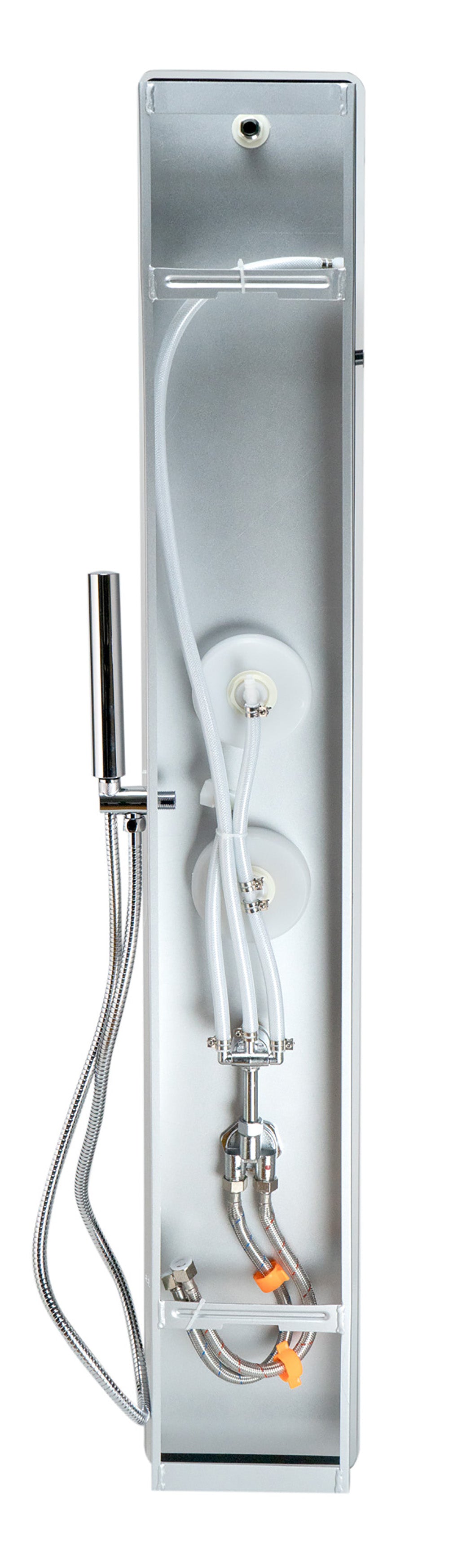 ALFI ABSP55B Black Glass Shower Panel with 2 Body Sprays and Rain Shower Head