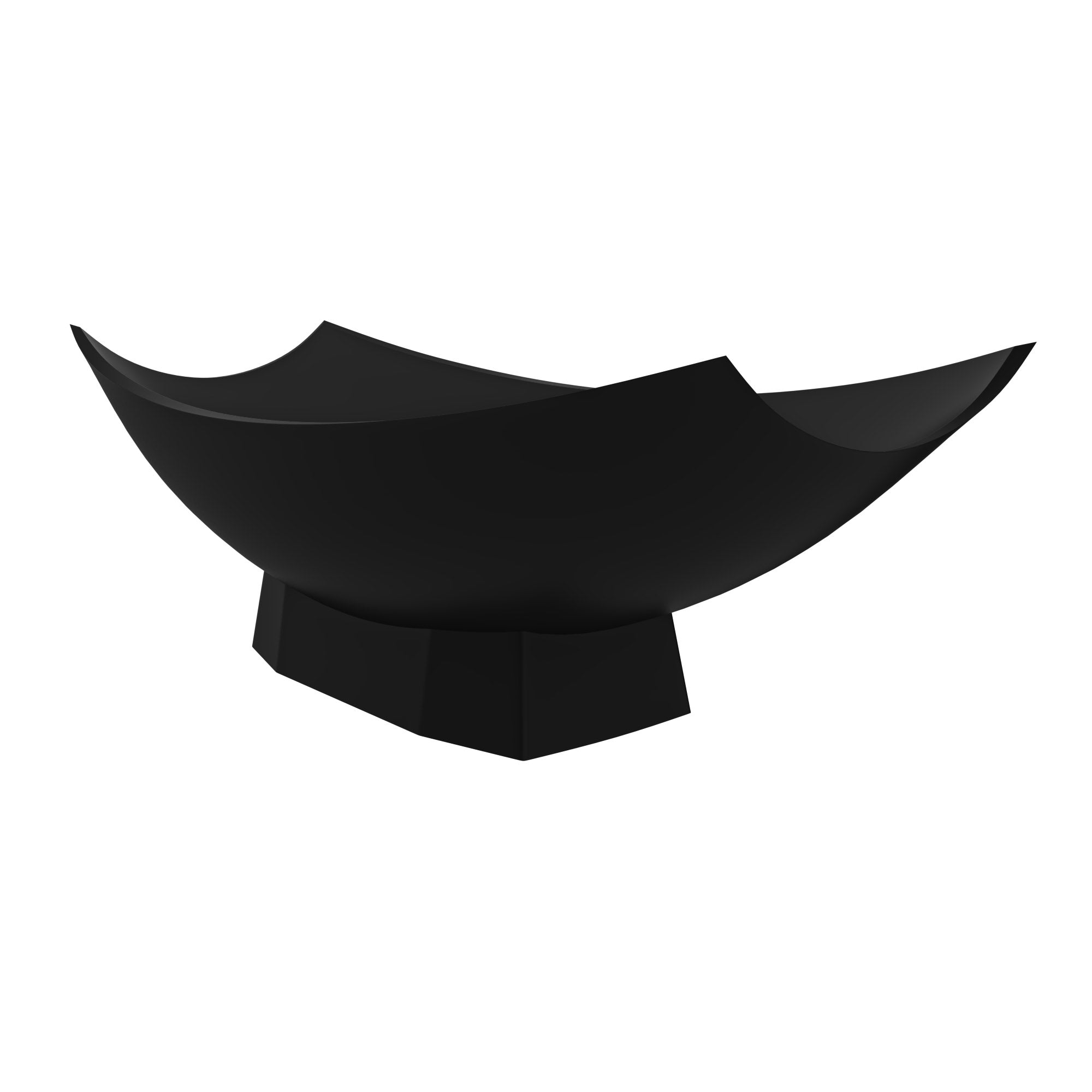 ALFI AB9992BM Black Matte 71" Solid Surface Resin Free Standing Hammock Style Bathtub