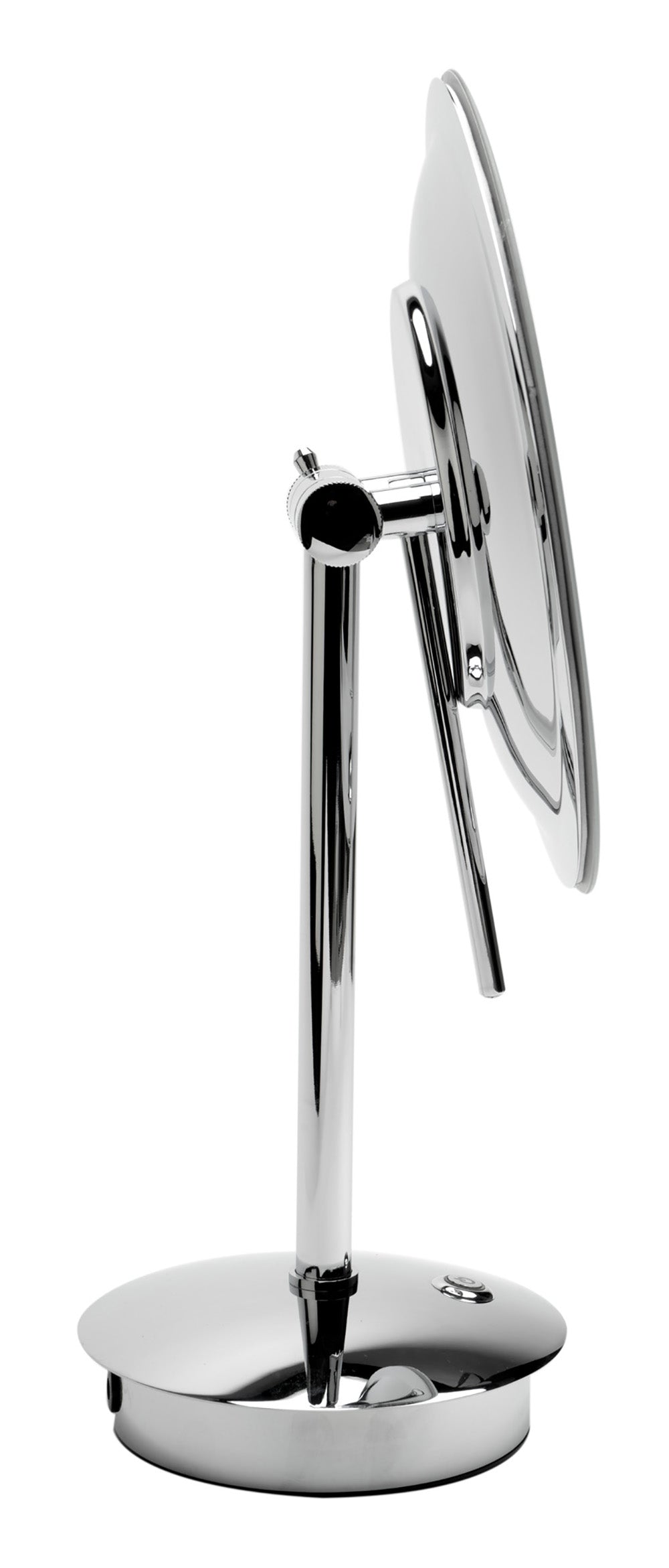 ALFI ABM9FLED-PC Polished Chrome Tabletop Round 9" 5x Magnifying Cosmetic Mirror with Light
