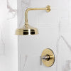 Kingston Brass KB6337CMLSO Manhattan Single-Handle Pressure Balanced Shower Faucet, Brushed Brass