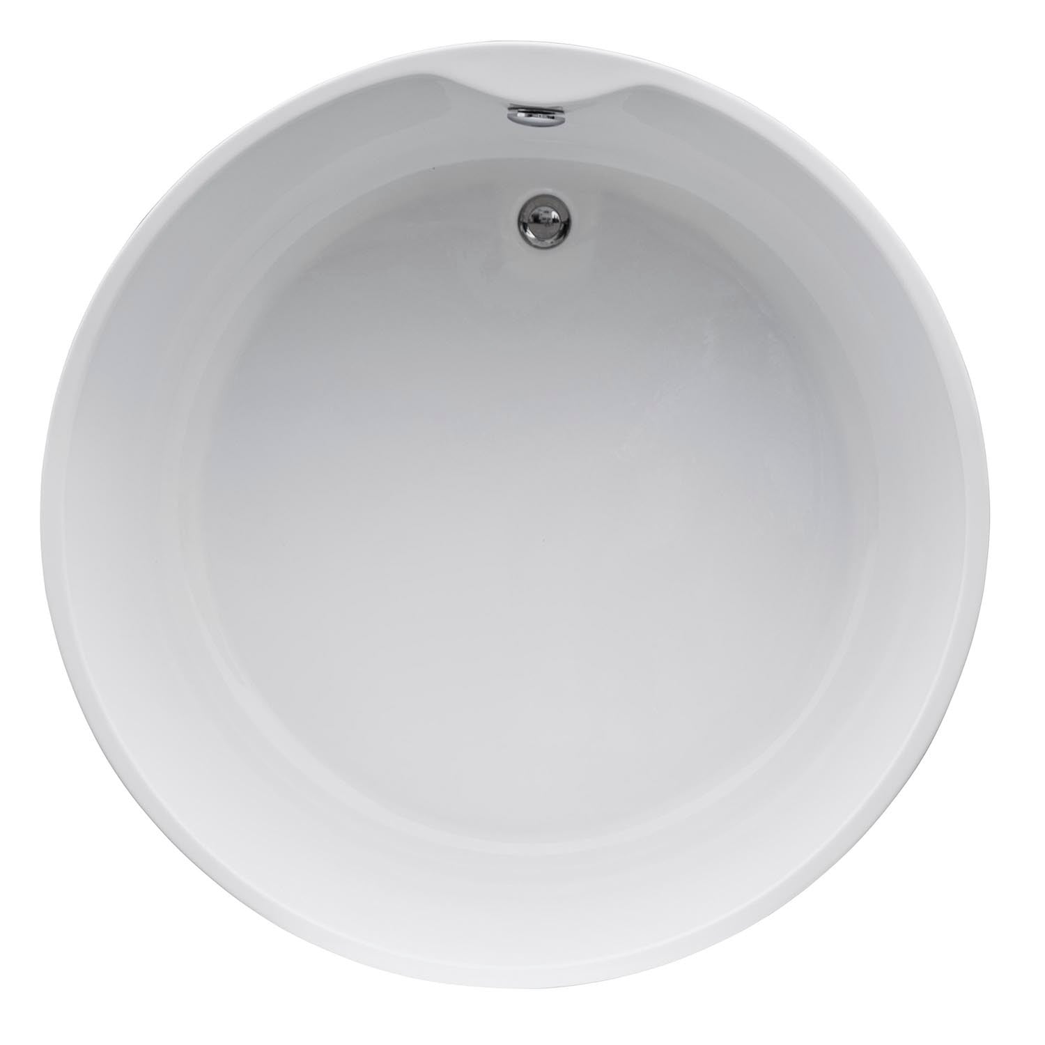 Kingston Brass VTRO454523 45" Acrylic Round Double Ended Freestanding Tub with Drain, Glossy White